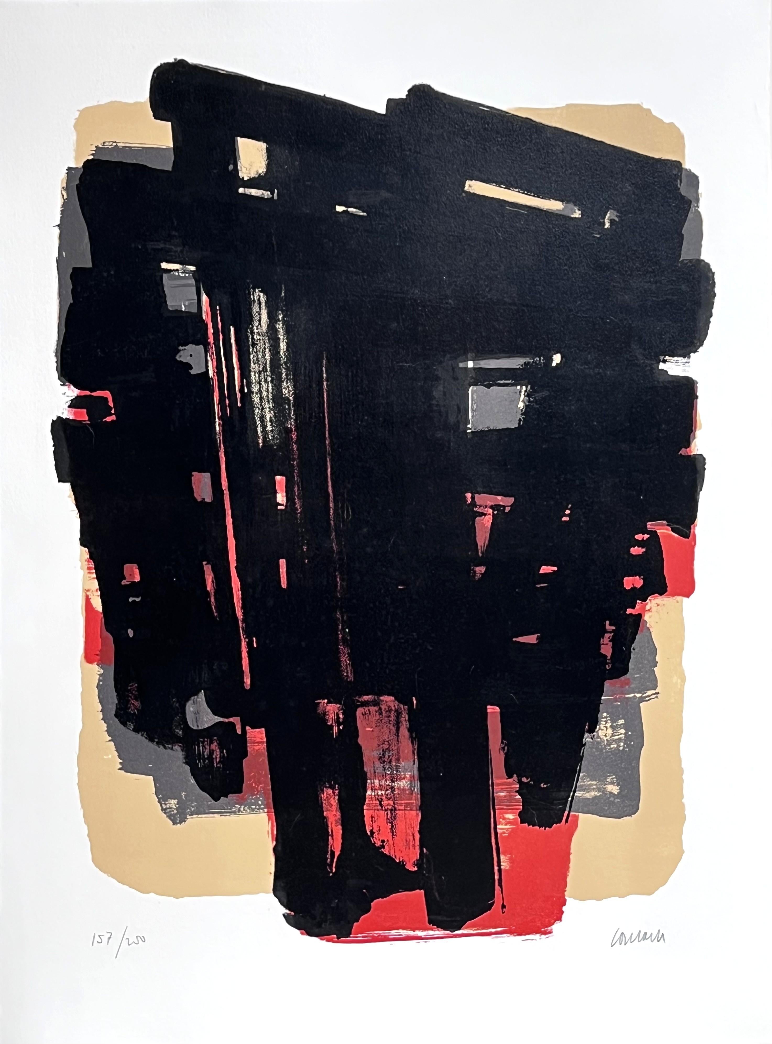 Pierre Soulages Abstract Print - Lithograph n°8
