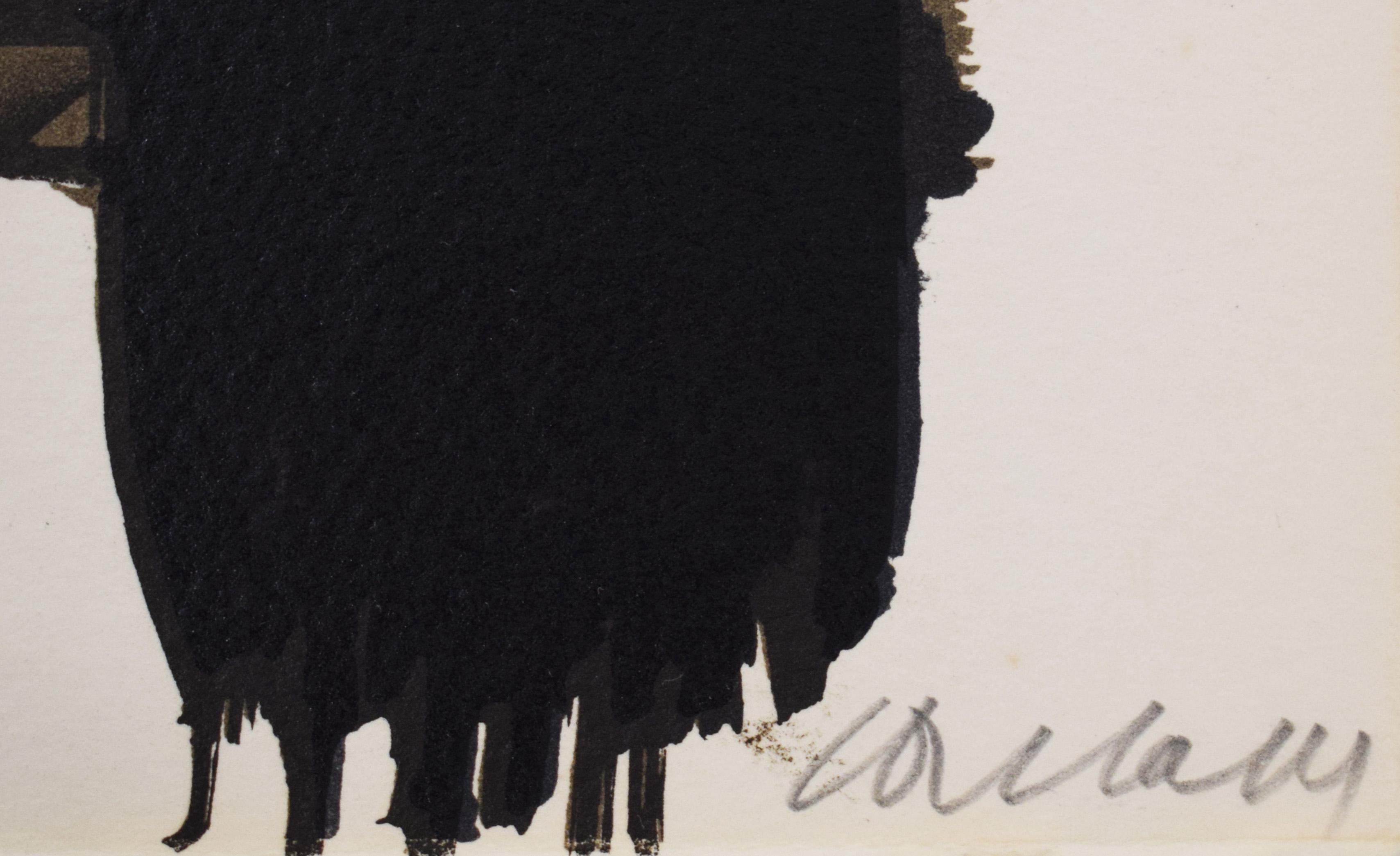 Lithographie n° 18 de : The Skin of Things - Expressionnisme abstrait français - Noir Abstract Print par Pierre Soulages