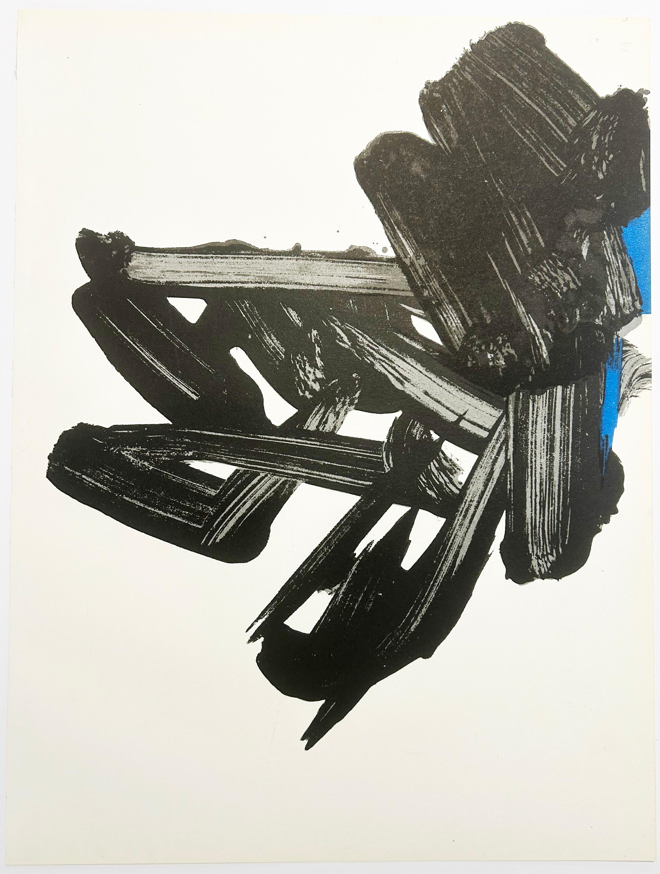 Lithographie n°17. 1963. - Print by Pierre Soulages