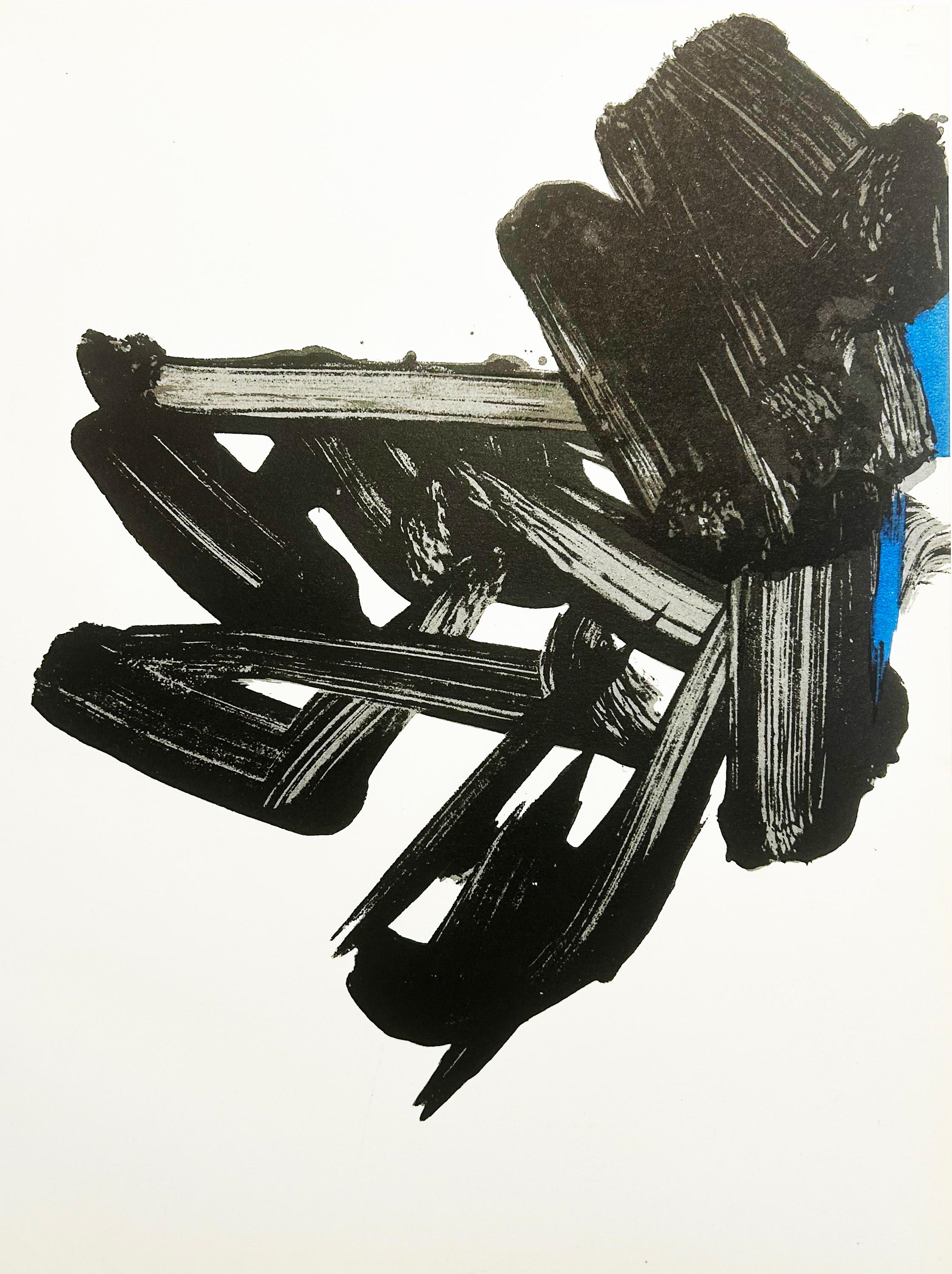 Pierre Soulages Abstract Print - Lithographie n°17. 1963.