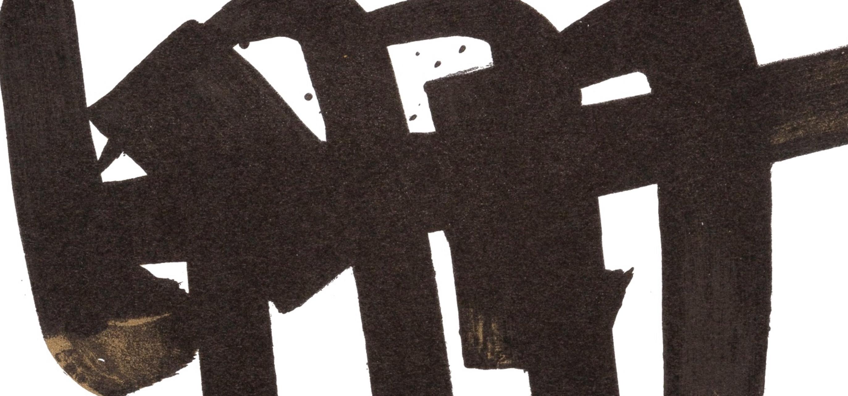 Litographie n°28 (Encrevé/Miessner 28), XXe siècle - Print de Pierre Soulages