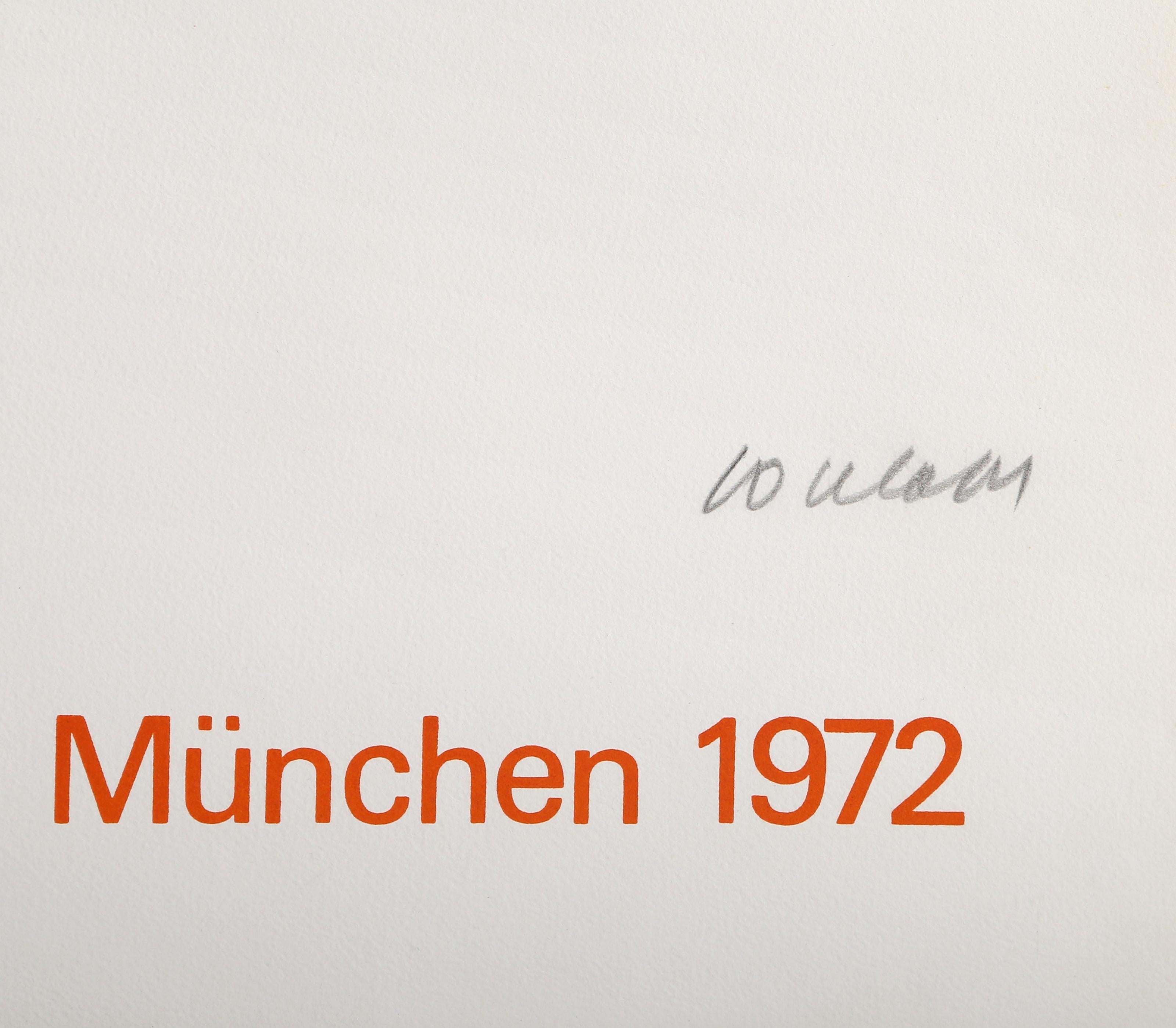 Olympische Spiele Muenchen 1972, lithographie minimaliste de Pierre Soulages en vente 4