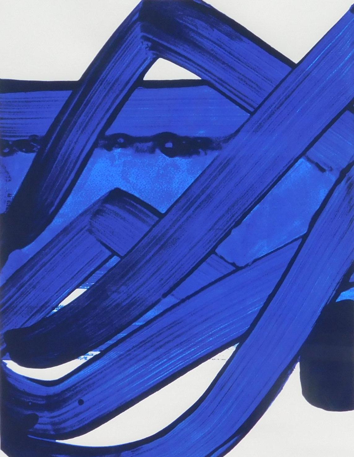 Sérigraphie originale de Pierre Soulages. 