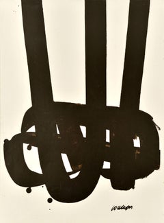 Original Vintage Sport Poster Munich Olympics 1972 Pierre Soulages Abstract