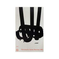 Cartel original de Pierre Soulages de los Juegos Olímpicos de Munich 1972