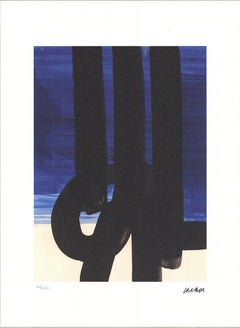 Pierre Soulages 'Bleue et Noire' 2015- Lithograph