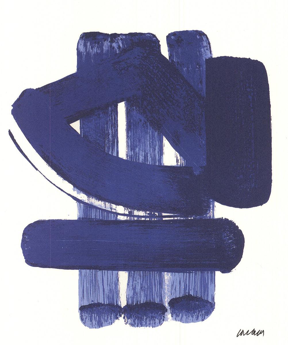 Pierre Soulages „Composition Bleue“ 2015- Lithographie im Angebot 1