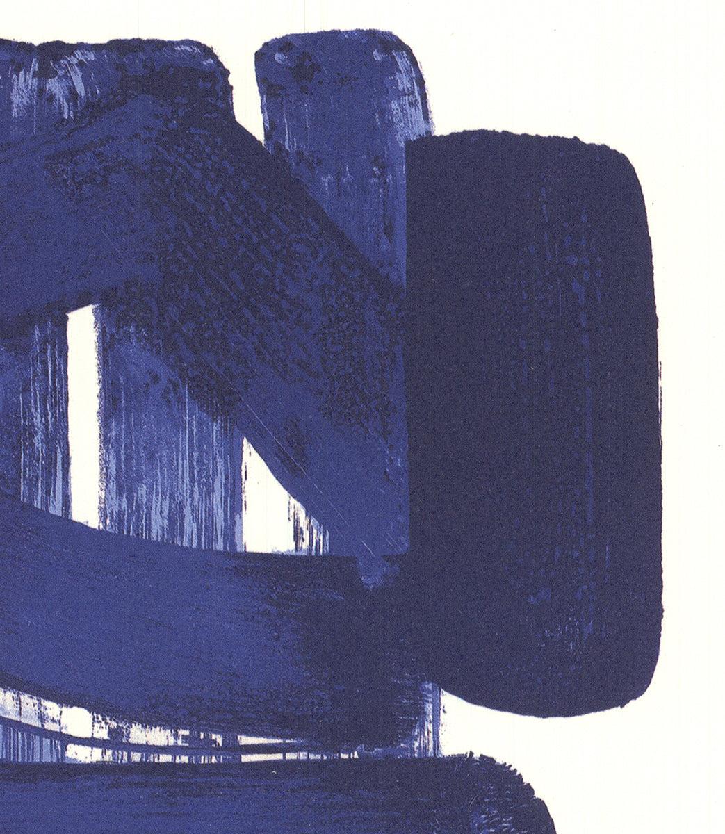 Pierre Soulages 'Composition Bleue' 2015- Litografia 2