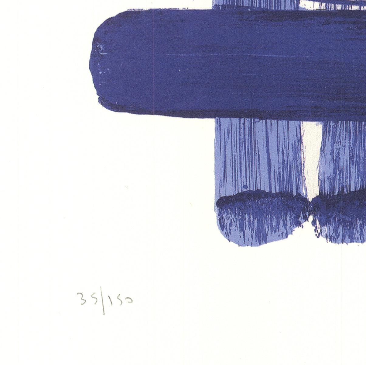 Pierre Soulages „Composition Bleue“ 2015- Lithographie im Angebot 3
