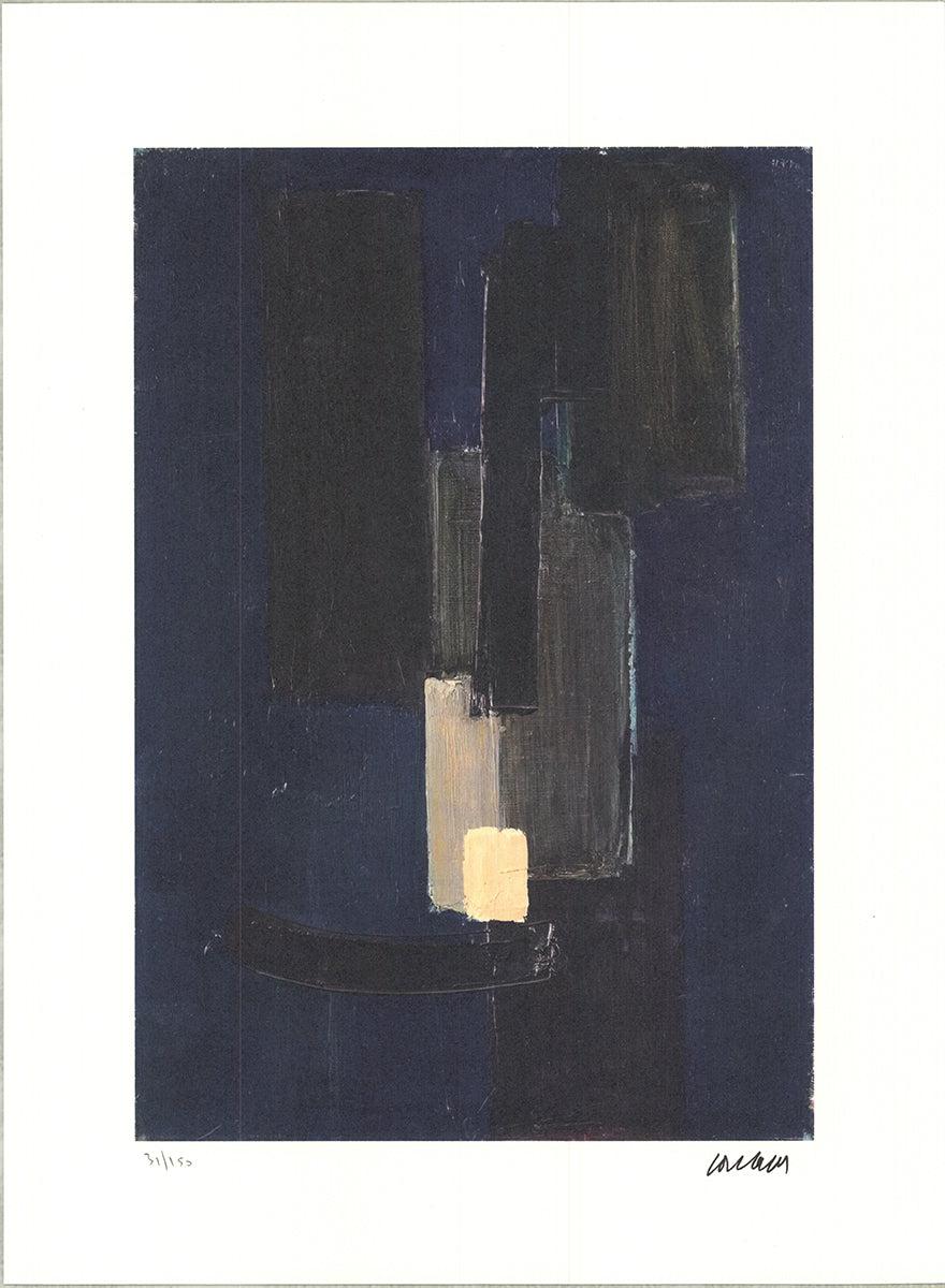 Pierre Soulages „Komposition, September 1951“, Lithographie 2015- Lithographie