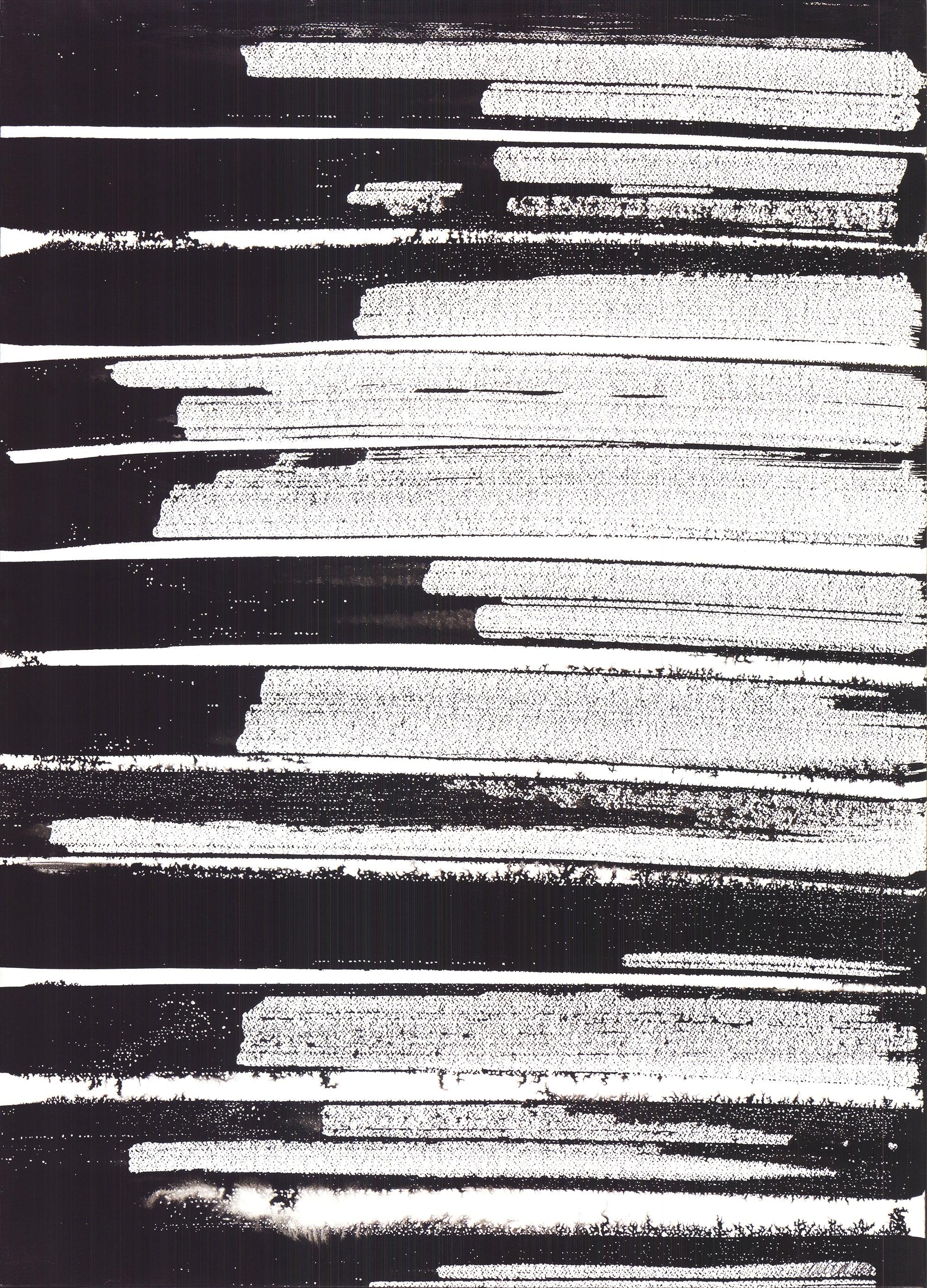 Soulages 'Ink on Paper, 1995' 2022- Vintage Abstract - Modern Print by Pierre Soulages