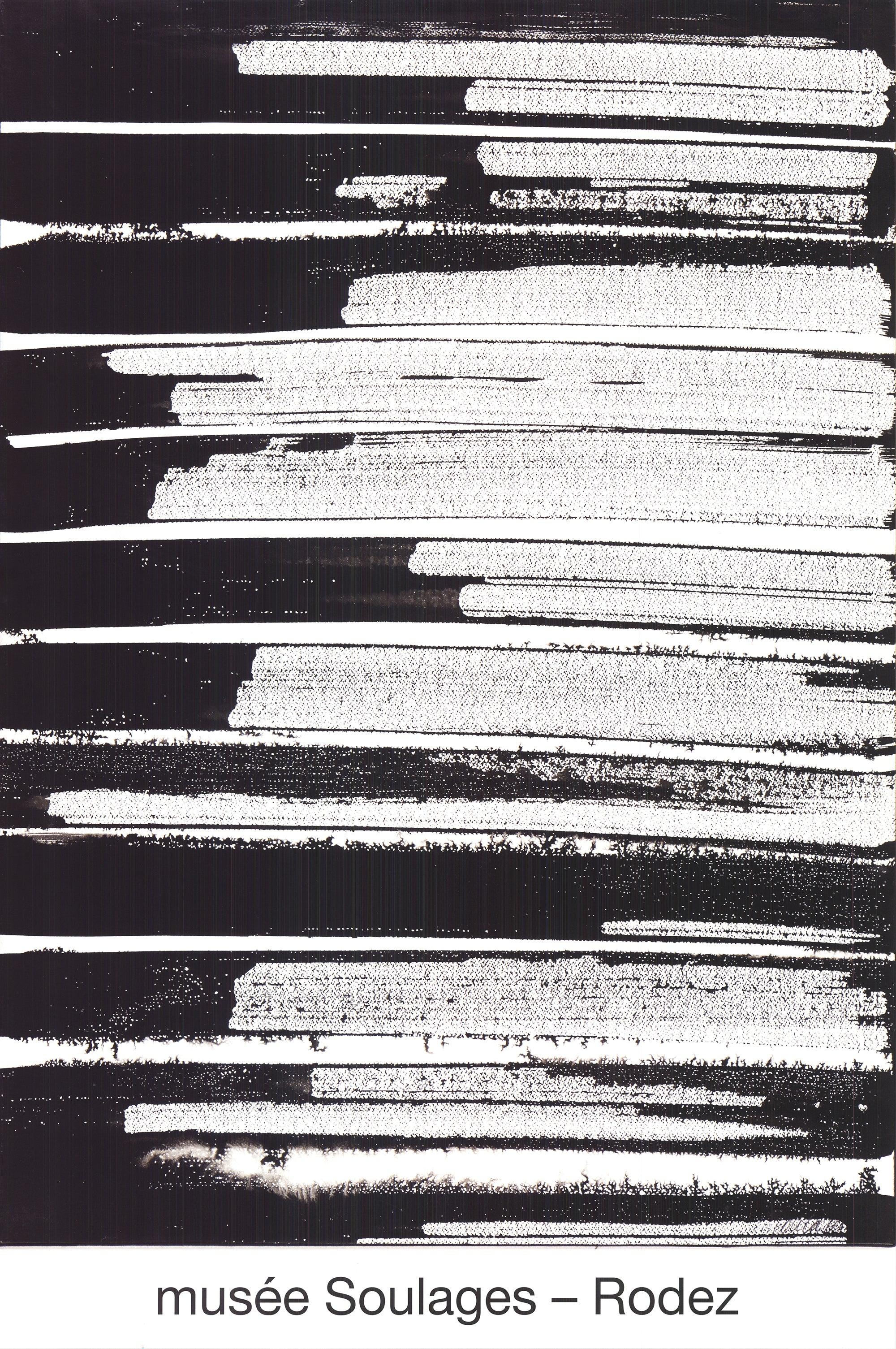 Soulages 'Ink on Paper, 1995' 2022- Vintage Abstract - Print by Pierre Soulages