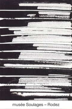 Pierre Soulages « Encre sur papier, 1995 » 2022- Lithographie offset