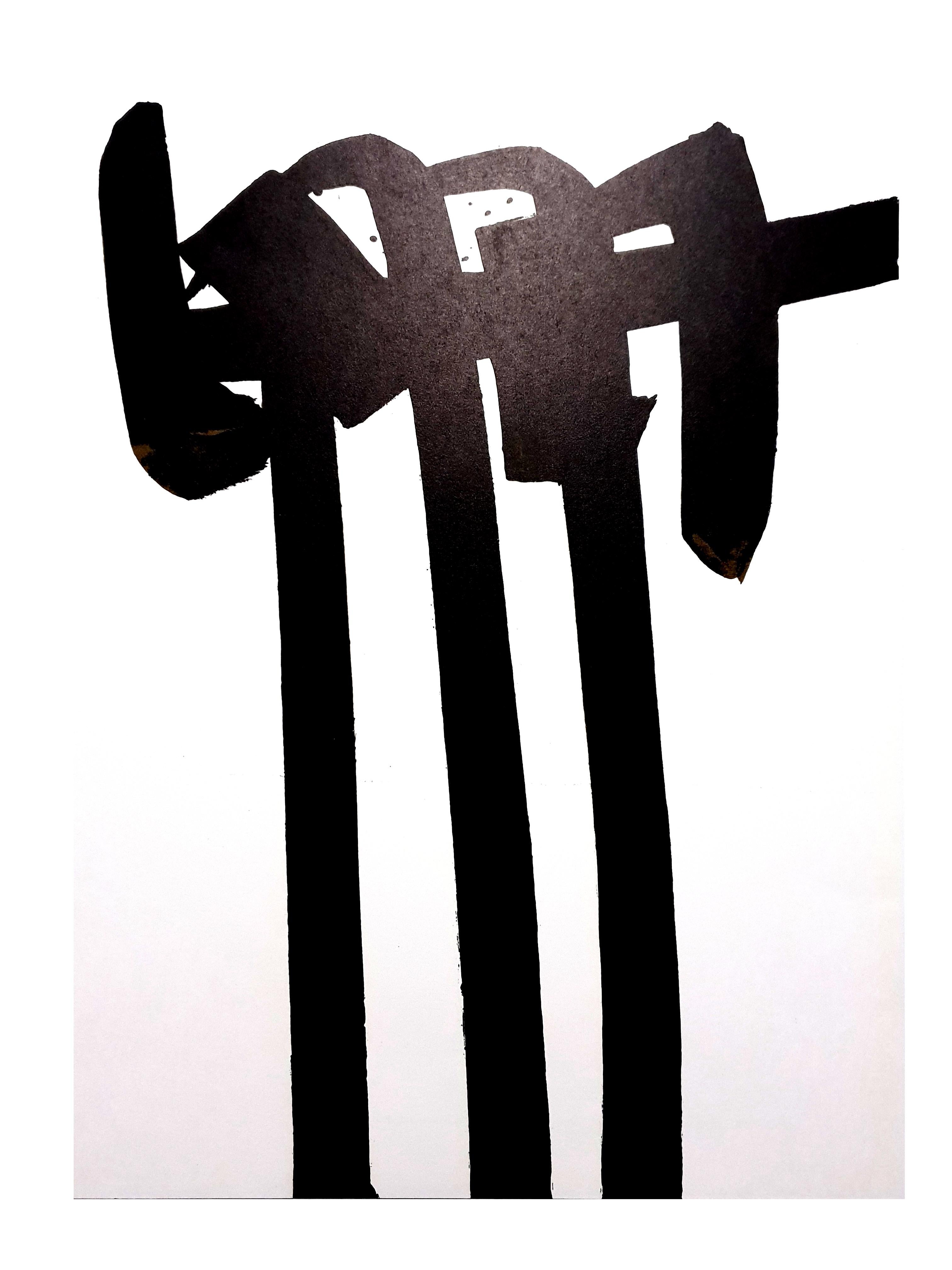 Pierre Soulages - Original Lithograph For Sale 2