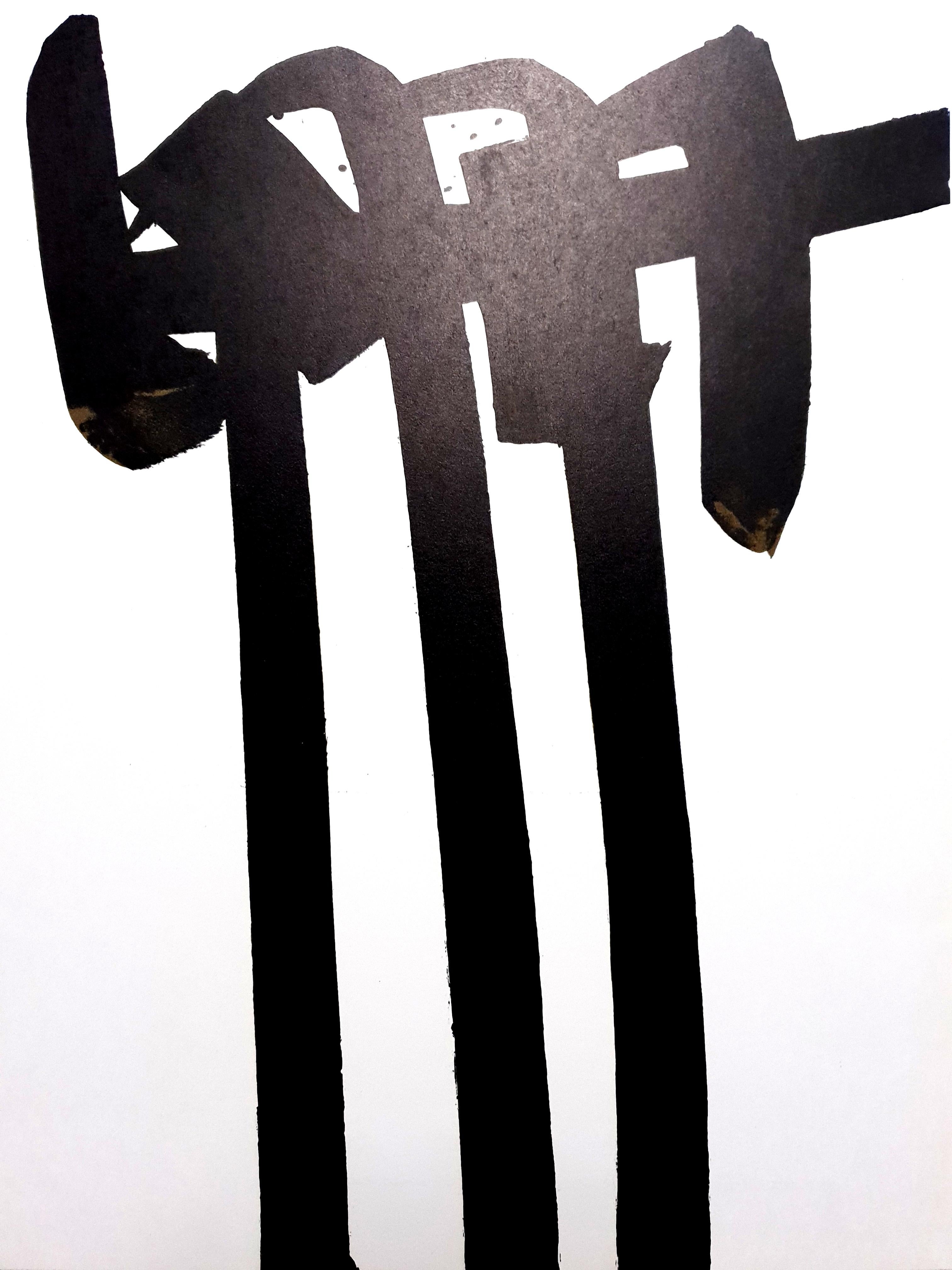 Pierre Soulages - Lithographie originale
Publié dans la revue d'art de luxe "XXe siècle"
1970
Non signé tel que publié
Dimensions : 32 x 24 cm

Pierre Soulages ou le "peintre du noir", comme on l'appelle souvent, est devenu à juste titre l'une des