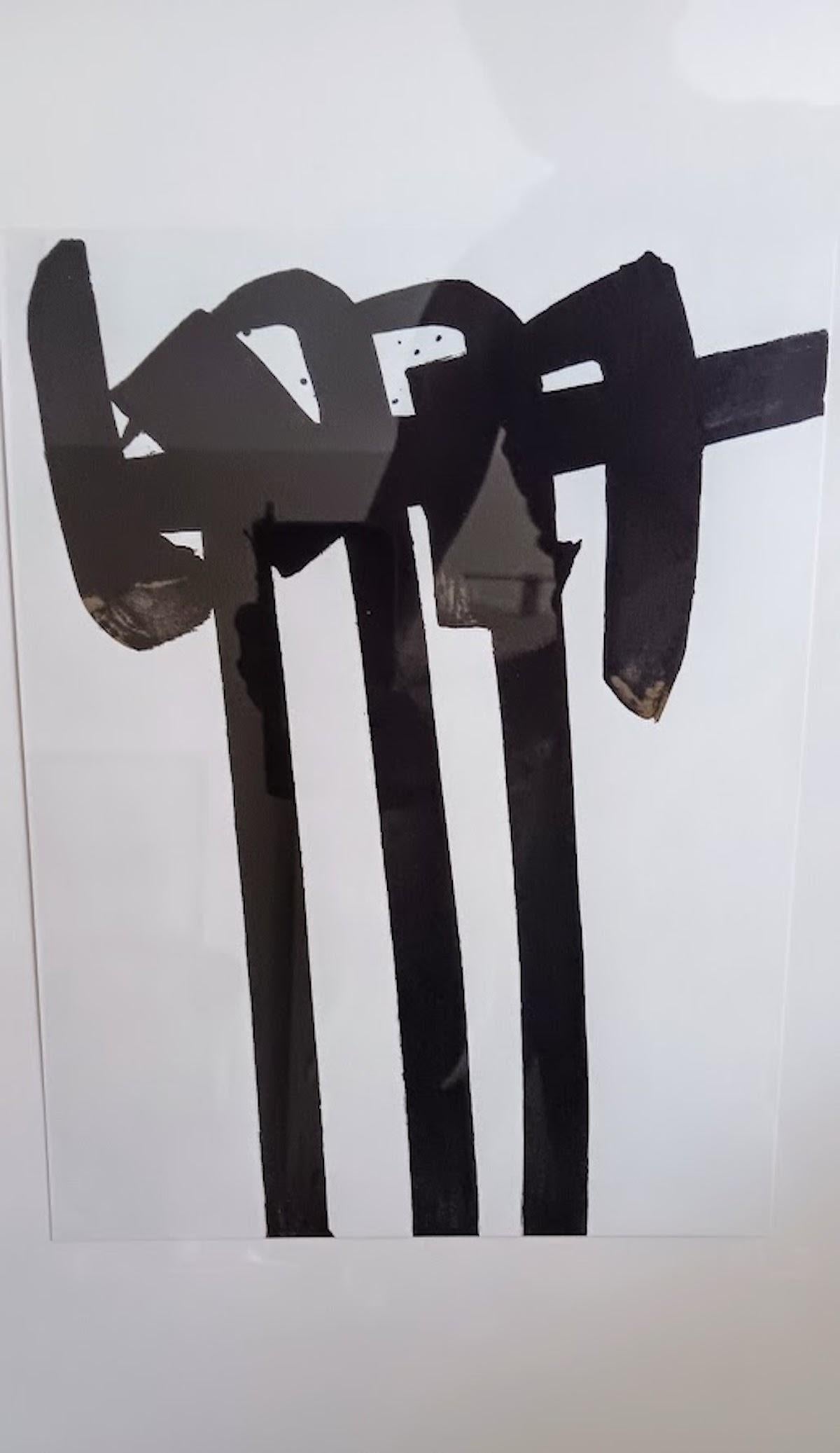 Pierre Soulages, Litografía original en piedra n¨28 de Mourlot, París 1970, Firmada en venta 1
