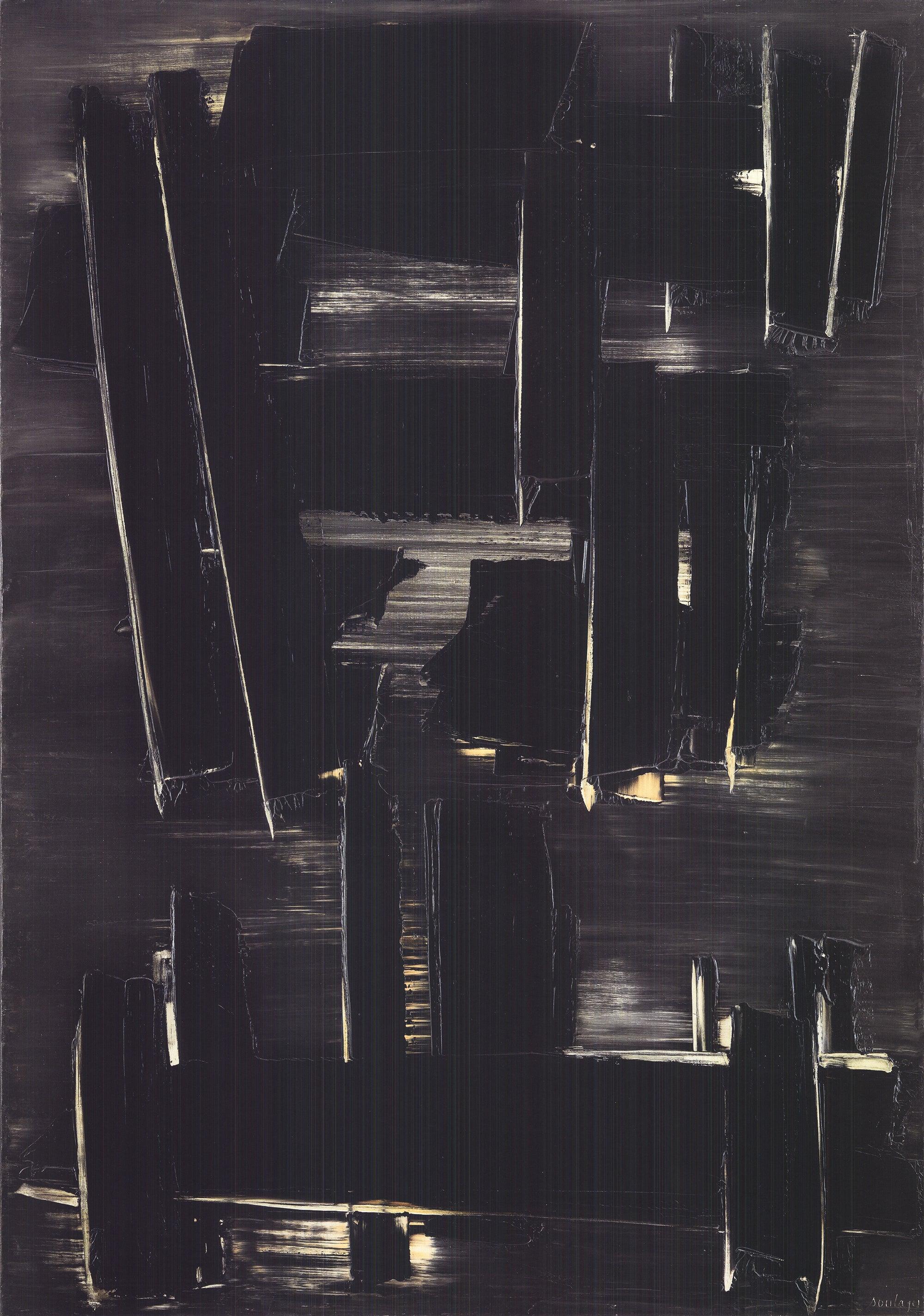 Pierre Soulages 'Painting August, 1958' 2022- Offset Lithograph For Sale 1