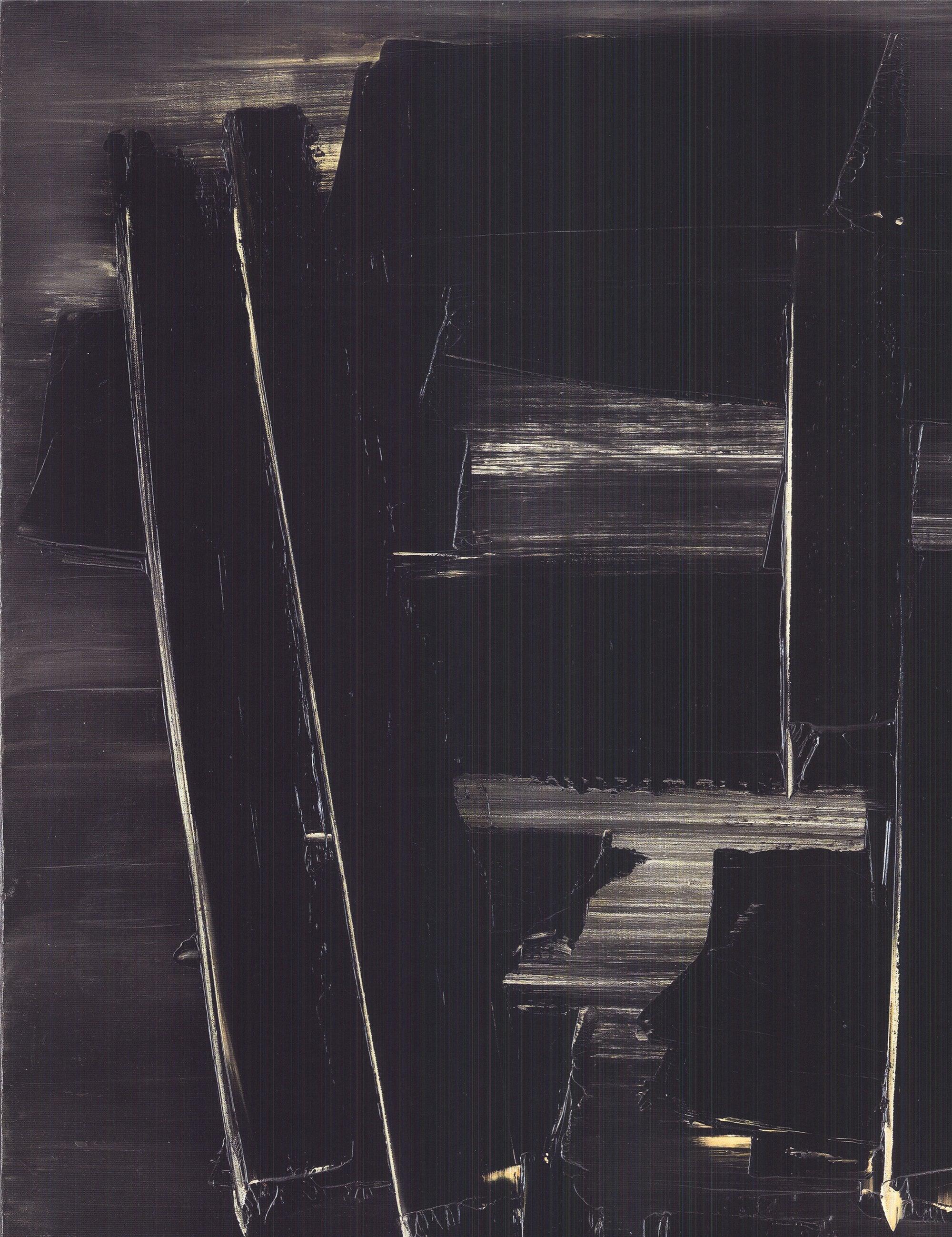 Pierre Soulages 'Painting August, 1958' 2022- Offset Lithograph For Sale 2
