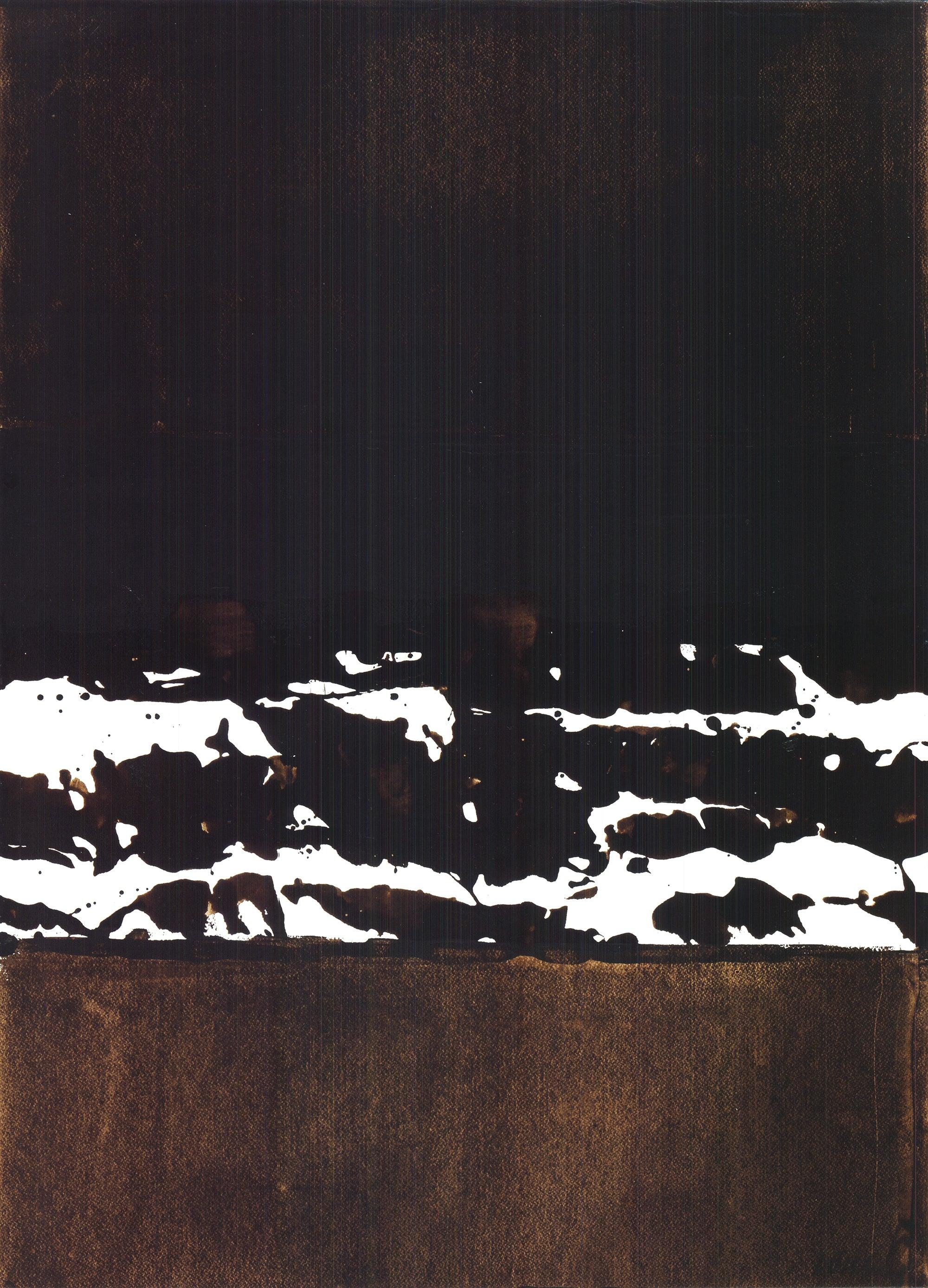 Soulages 'Walnut Husk on Paper' 2007 Vintage - Abstract Print by Pierre Soulages