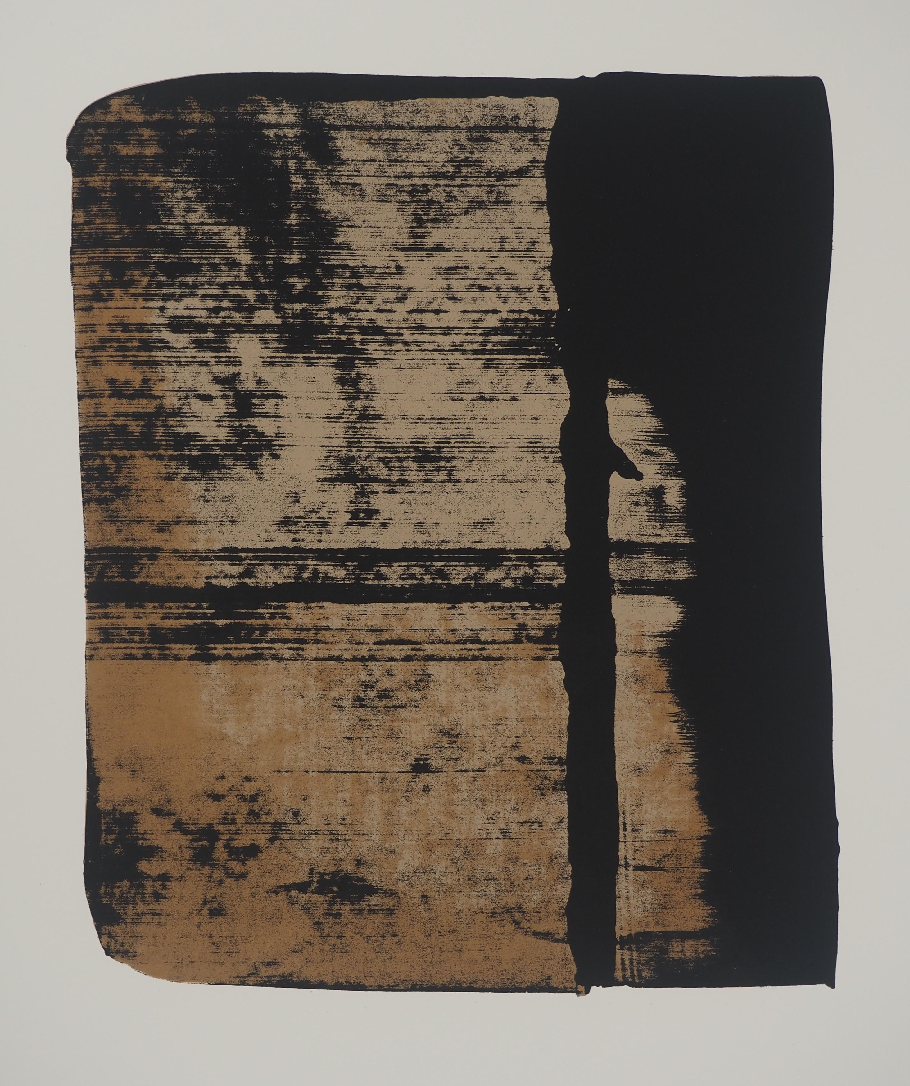 Sérigraphie no. 11 - Original Siebdruck, Handsigniert &27 / 75 (BNF #103) (Abstrakt), Print, von Pierre Soulages