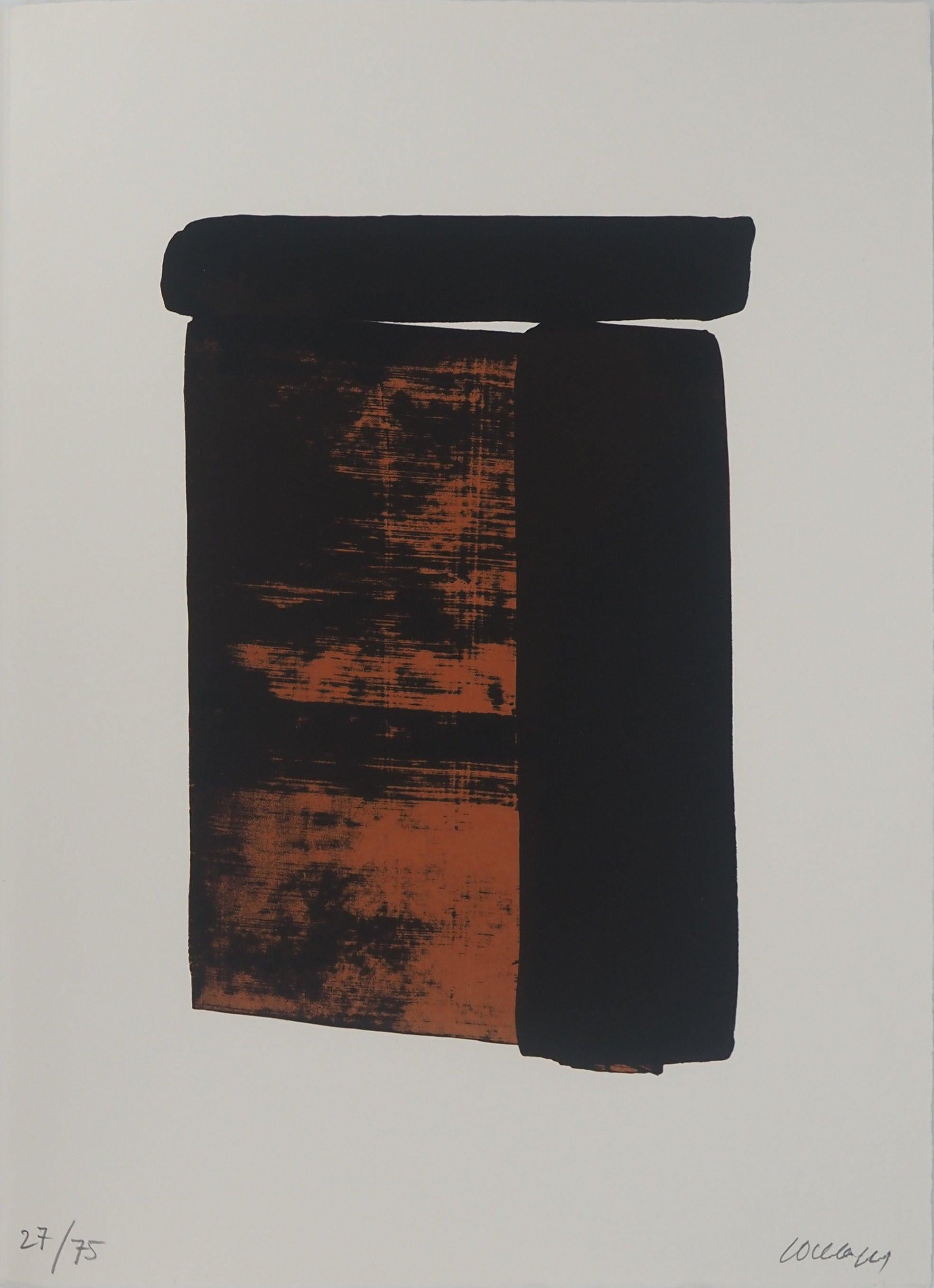 Pierre Soulages Abstract Print - Sérigraphie no. 12 - Original Screenprint, Handsigned & / 75 (BNF #104)