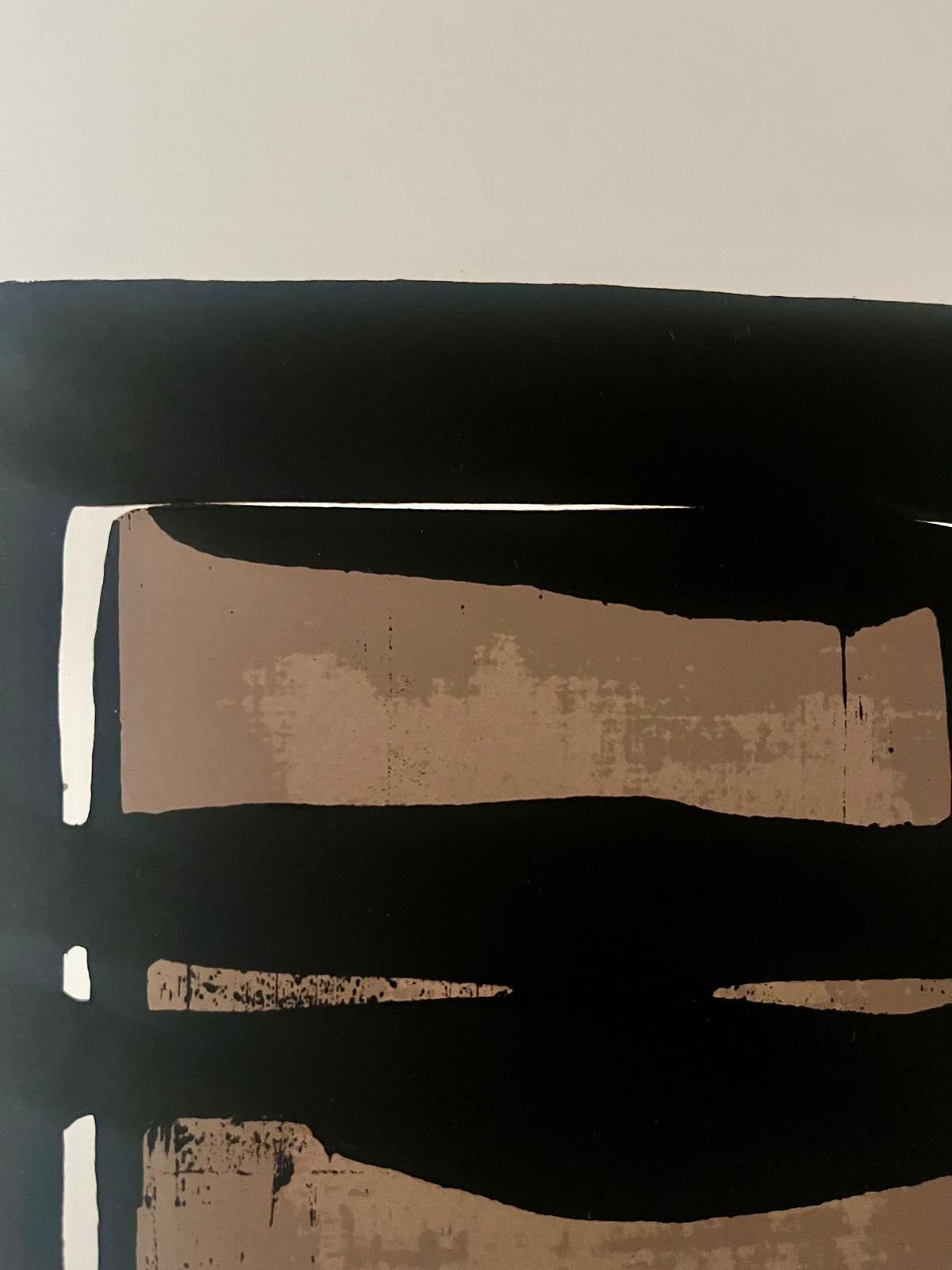 Sérigraphie n°10 - Abstrait Print par Pierre Soulages