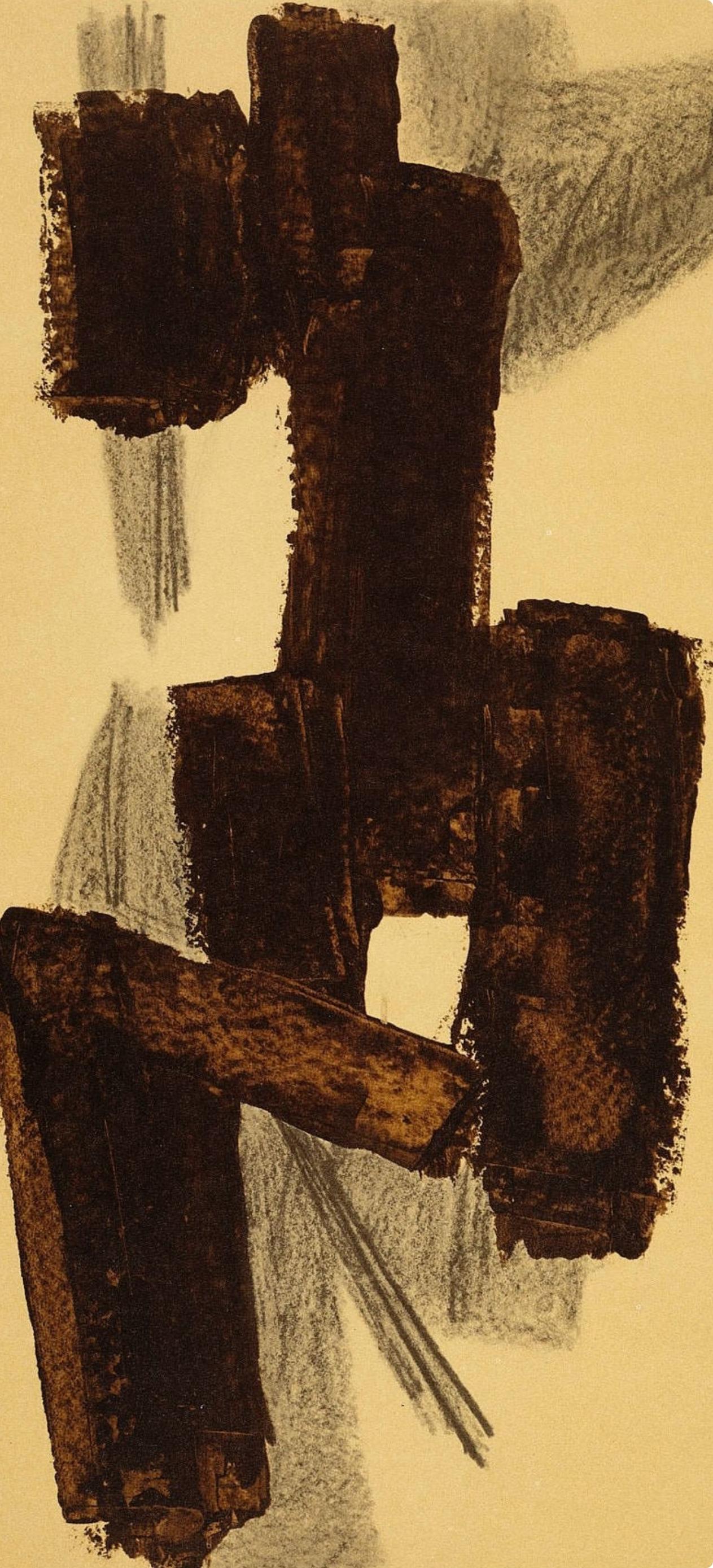 Soulages, Composition, Pierre Soulages, Peintres d'aujourd'hui (after) For Sale 1