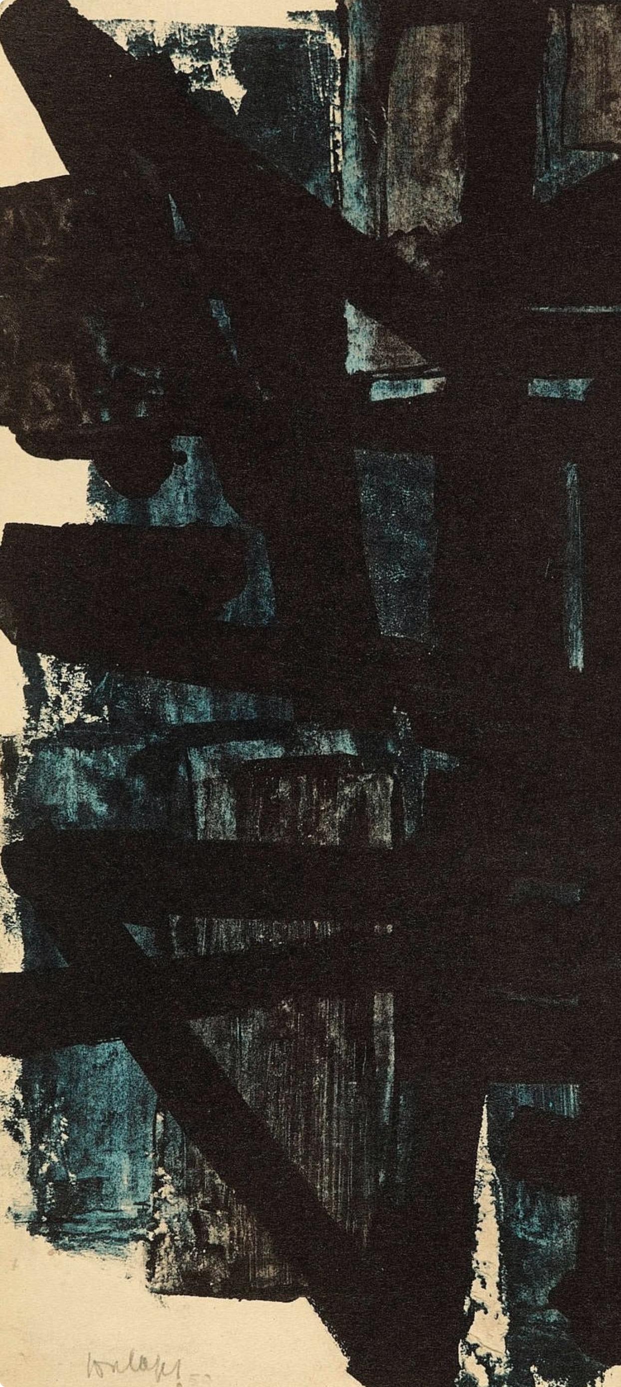 Soulages, Composition, Pierre Soulages, Peintres d'aujourd'hui (after) For Sale 1