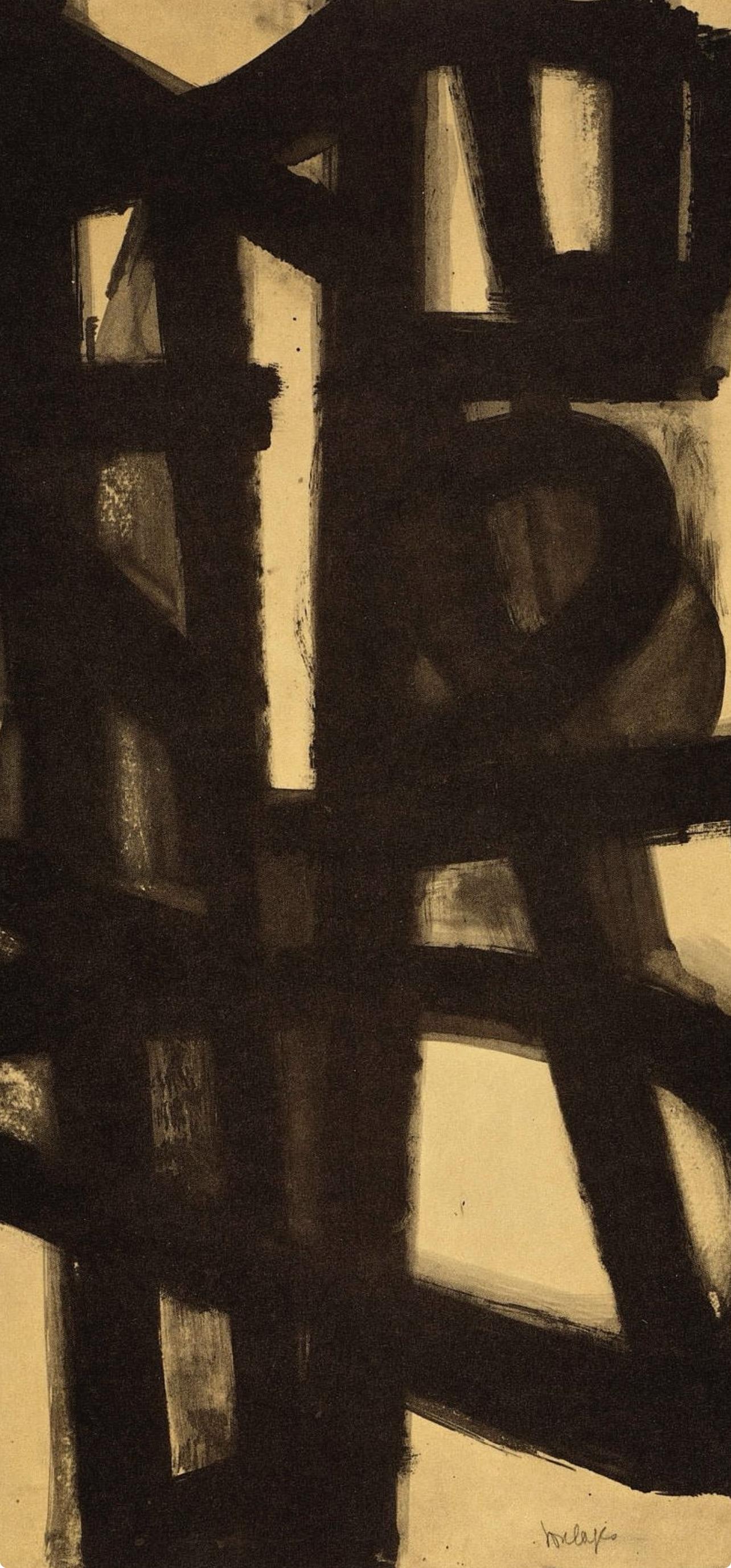 Soulages, Composition, Pierre Soulages, Peintres d'aujourd'hui (after) For Sale 2