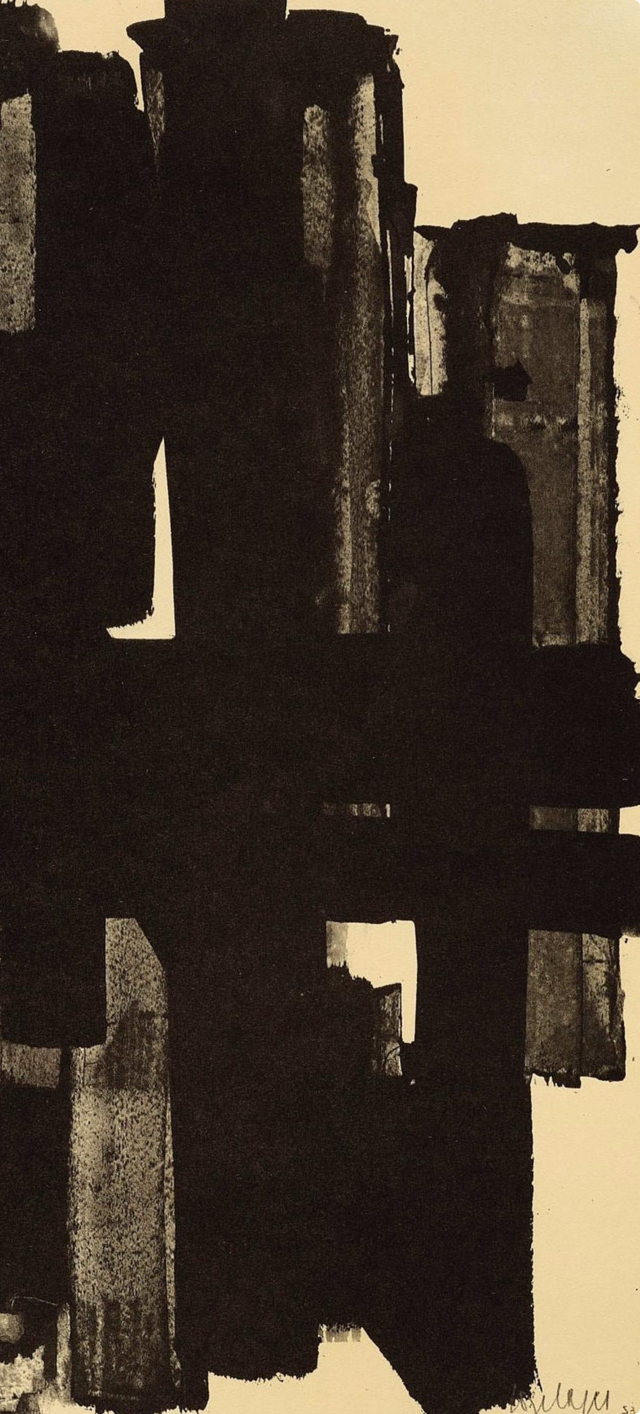 Soulages, Composition, Pierre Soulages, Peintres d'aujourd'hui (after) For Sale 3
