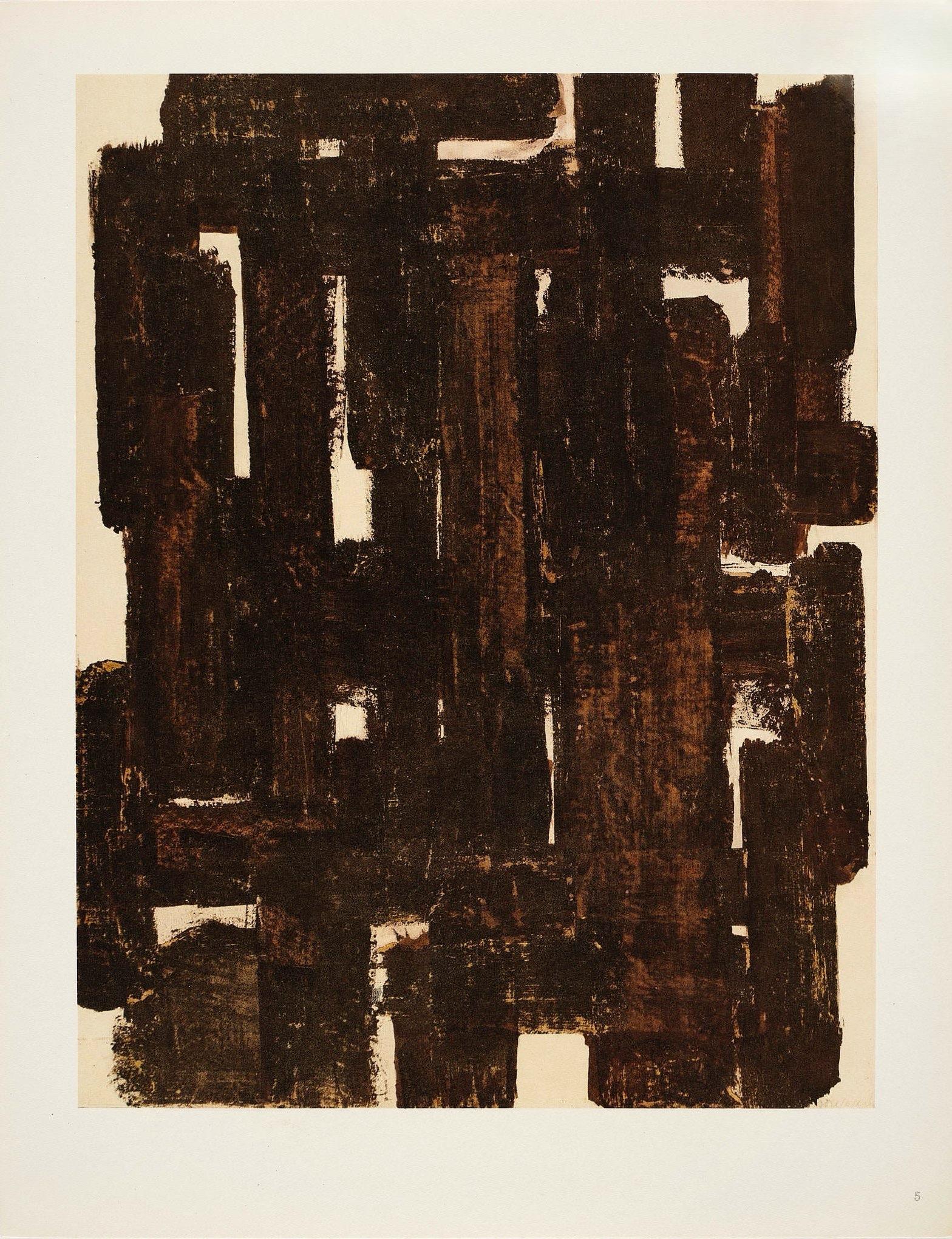 Soulages, Composition, Pierre Soulages, Peintres d'aujourd'hui (after) For Sale 3