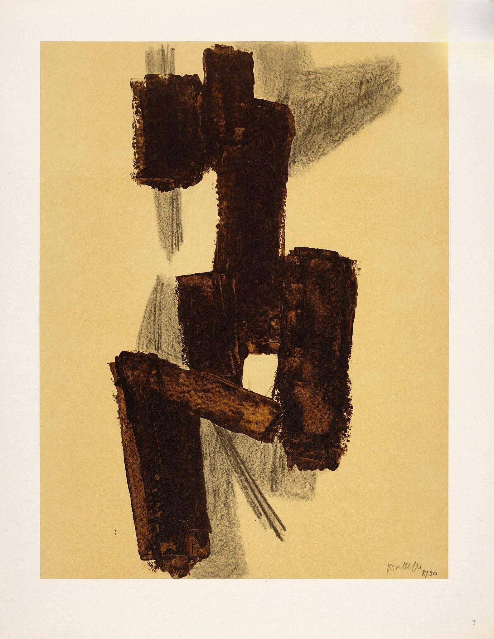 Soulages, Composition, Pierre Soulages, Peintres d'aujourd'hui (after) For Sale 4