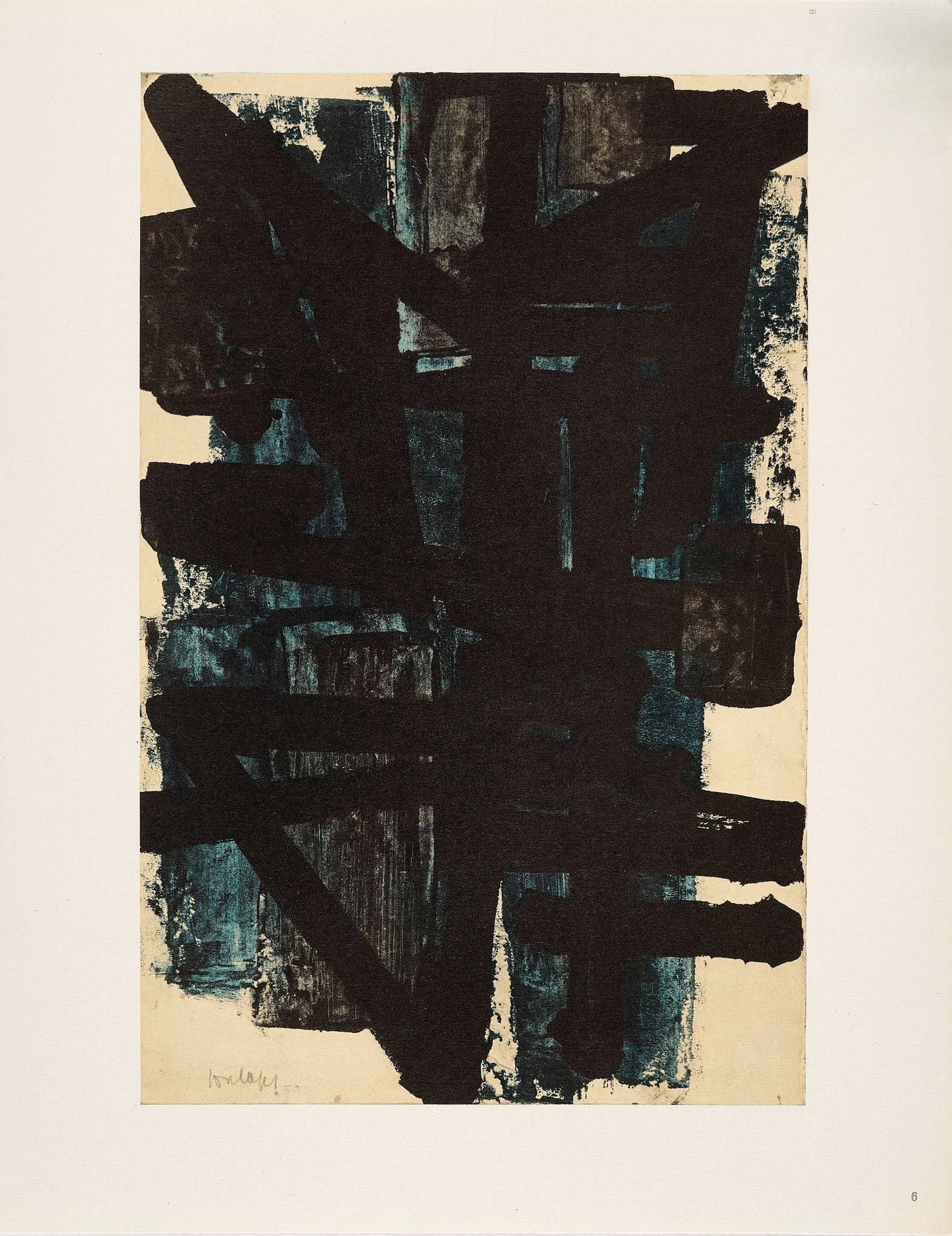 Soulages, Composition, Pierre Soulages, Peintres d'aujourd'hui (after) For Sale 4