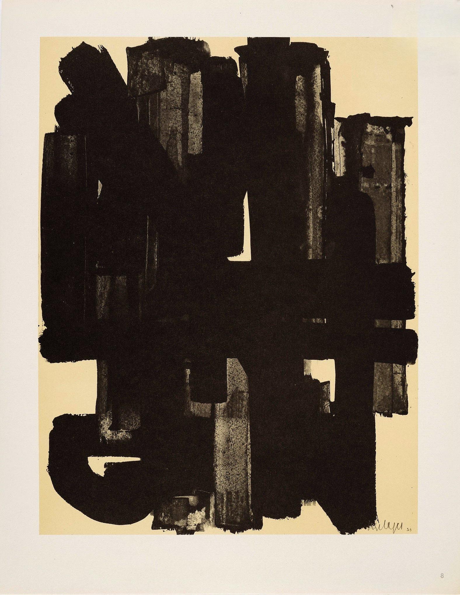Soulages, Composition, Pierre Soulages, Peintres d'aujourd'hui (after) For Sale 4