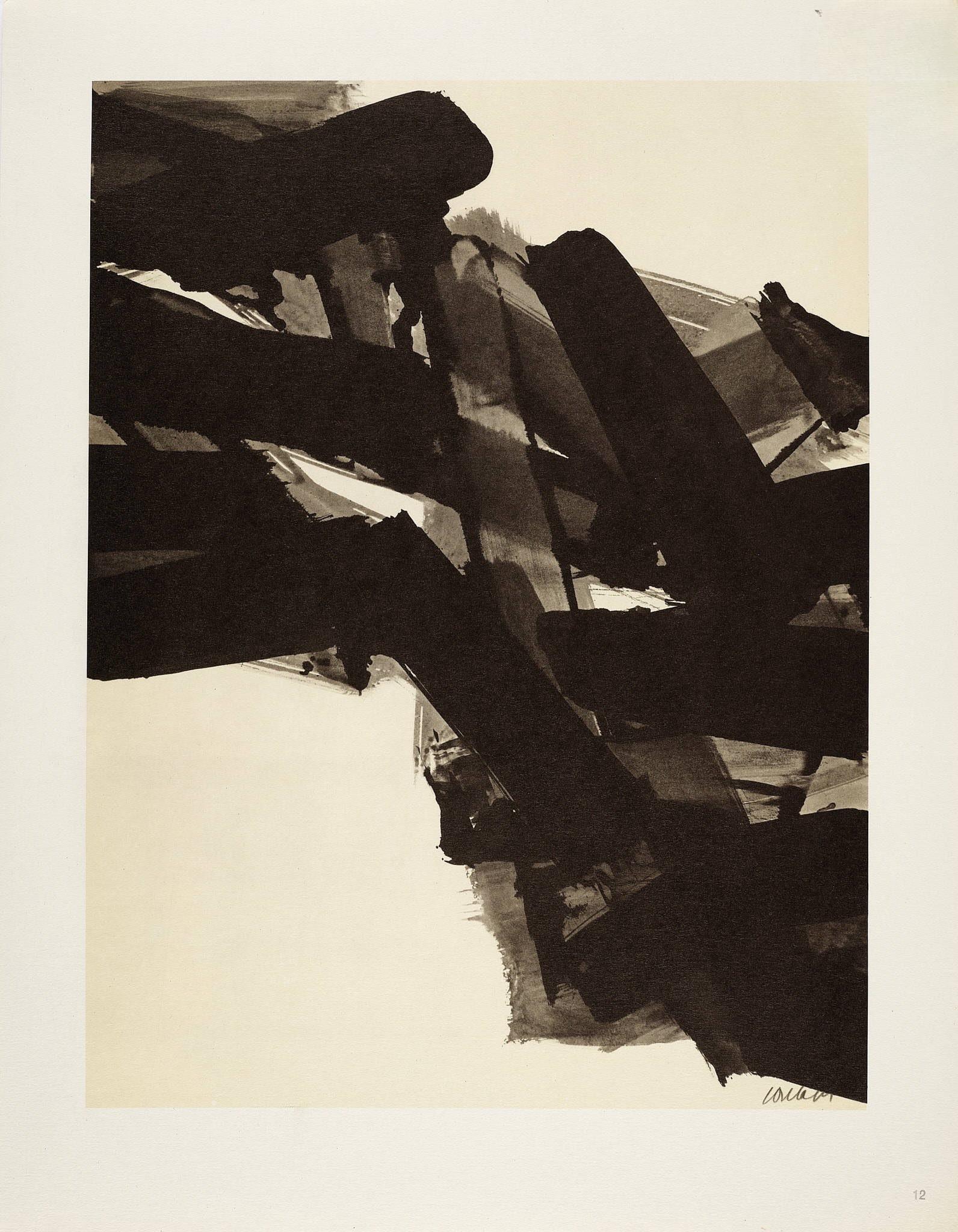 Soulages, Composition, Pierre Soulages, Peintres d'aujourd'hui (after) For Sale 4