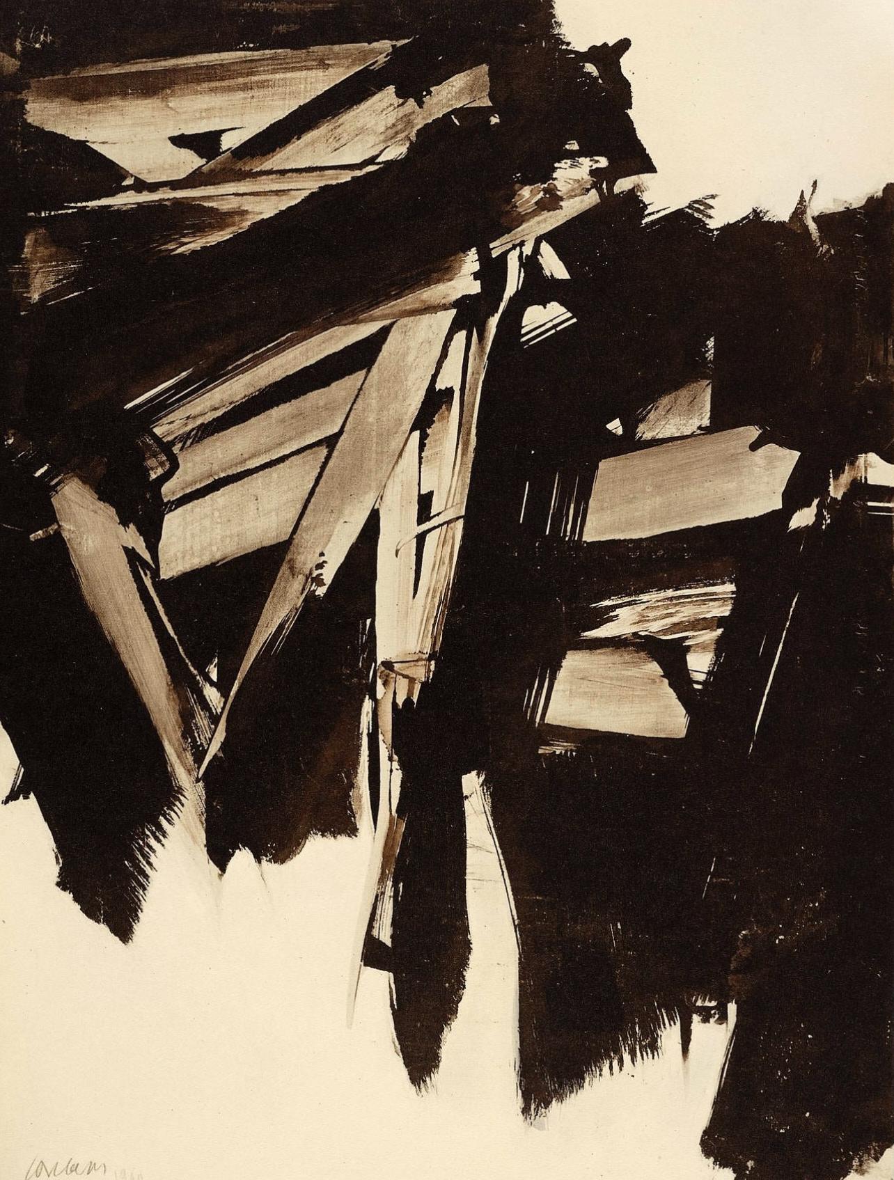 Héliogravure on vélin paper. Paper Size: 13.78 x 10.83 inches. Inscription: Signed in the plate and unnumbered, as issued. Notes: From the folio, Pierre Soulages, Peintres d'aujourd'hui, 1962. Published by Fernand Hazan, Éditeur, Paris; rendered by