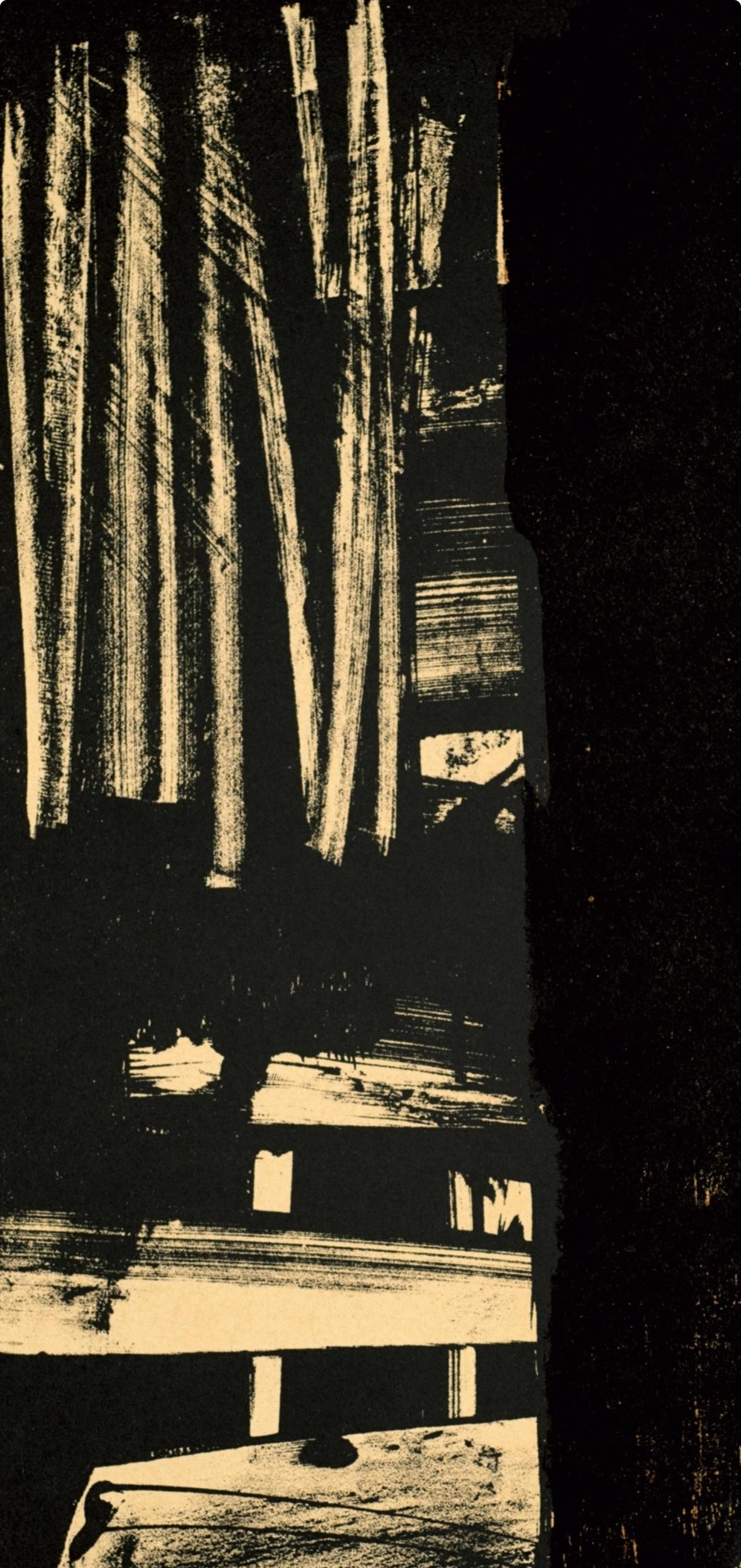 Soulages, Litografía n°9 (Rivière 9; Encrevé et Miessner 54) (después) - Print de Pierre Soulages