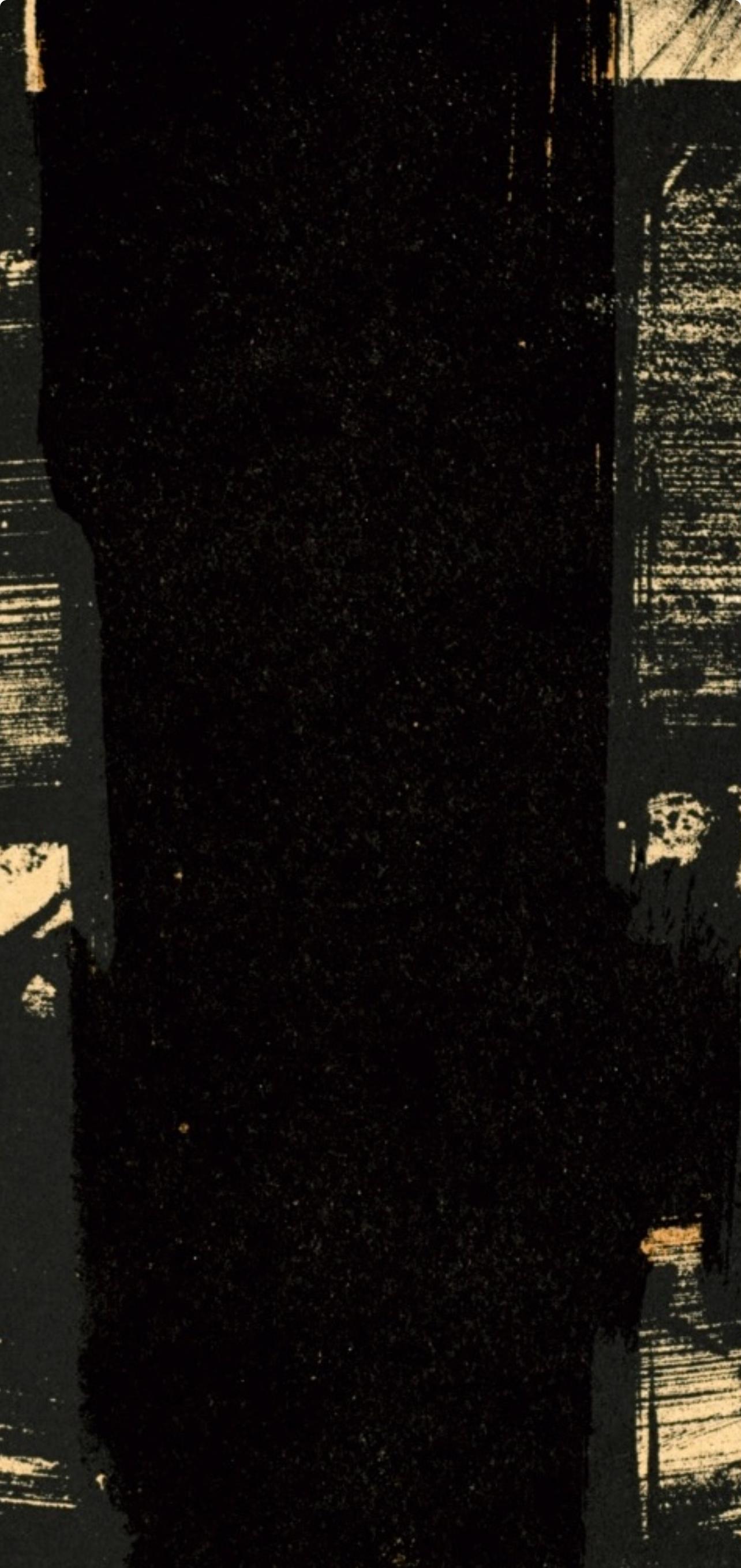 Soulages, Litografía n°9 (Rivière 9; Encrevé et Miessner 54) (después) - Abstract Print Negro de Pierre Soulages
