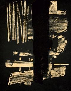 Vintage Soulages, Lithographie n°9 (Rivière 9; Encrevé et Miessner 54) (after)