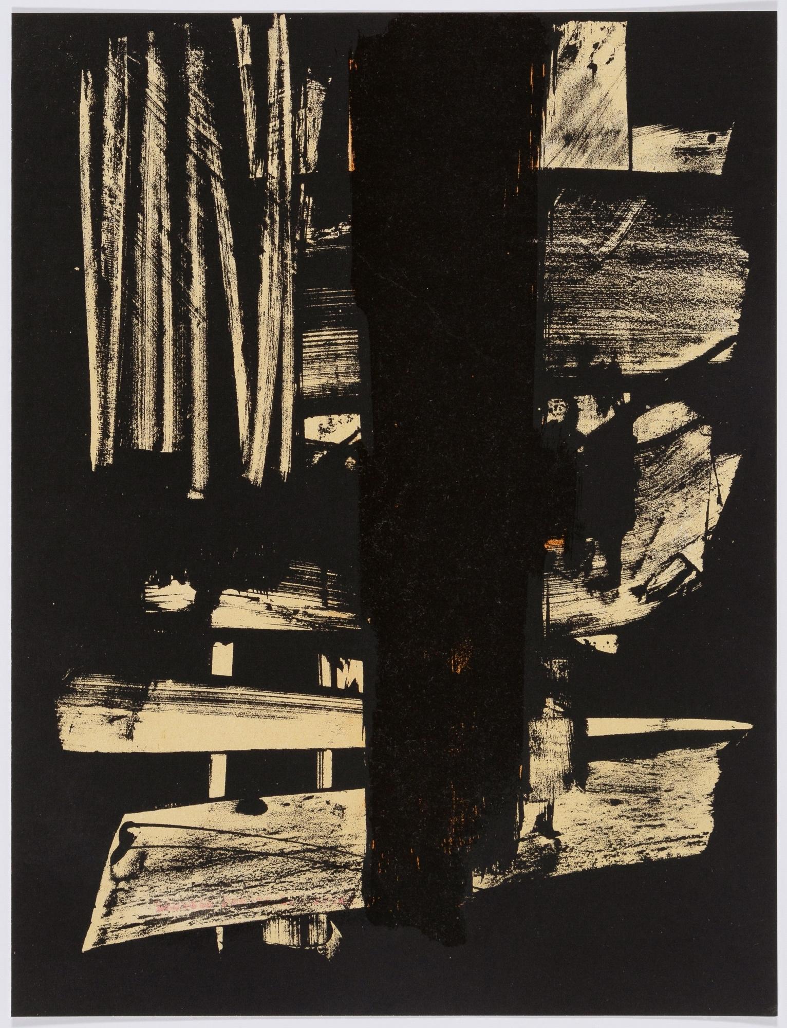 Soulages, Lithographie No. 9 (Encrevé 53), XXe Siècle (after) For Sale 1