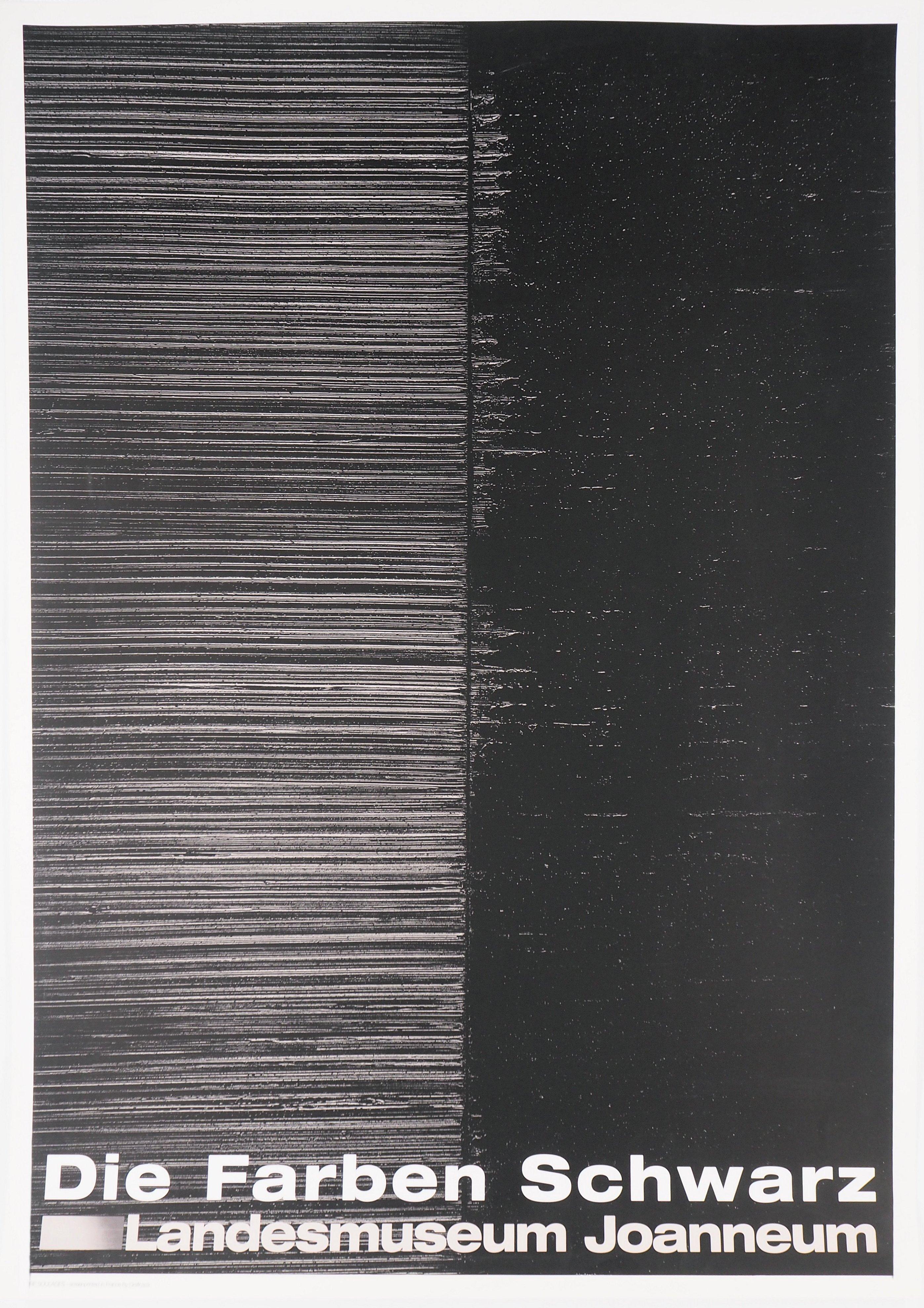 Abstract Print Pierre Soulages - La couleur noire ( Die Farben Schwartz) - Sérigraphie originale (Catalog BNF n° 117) 