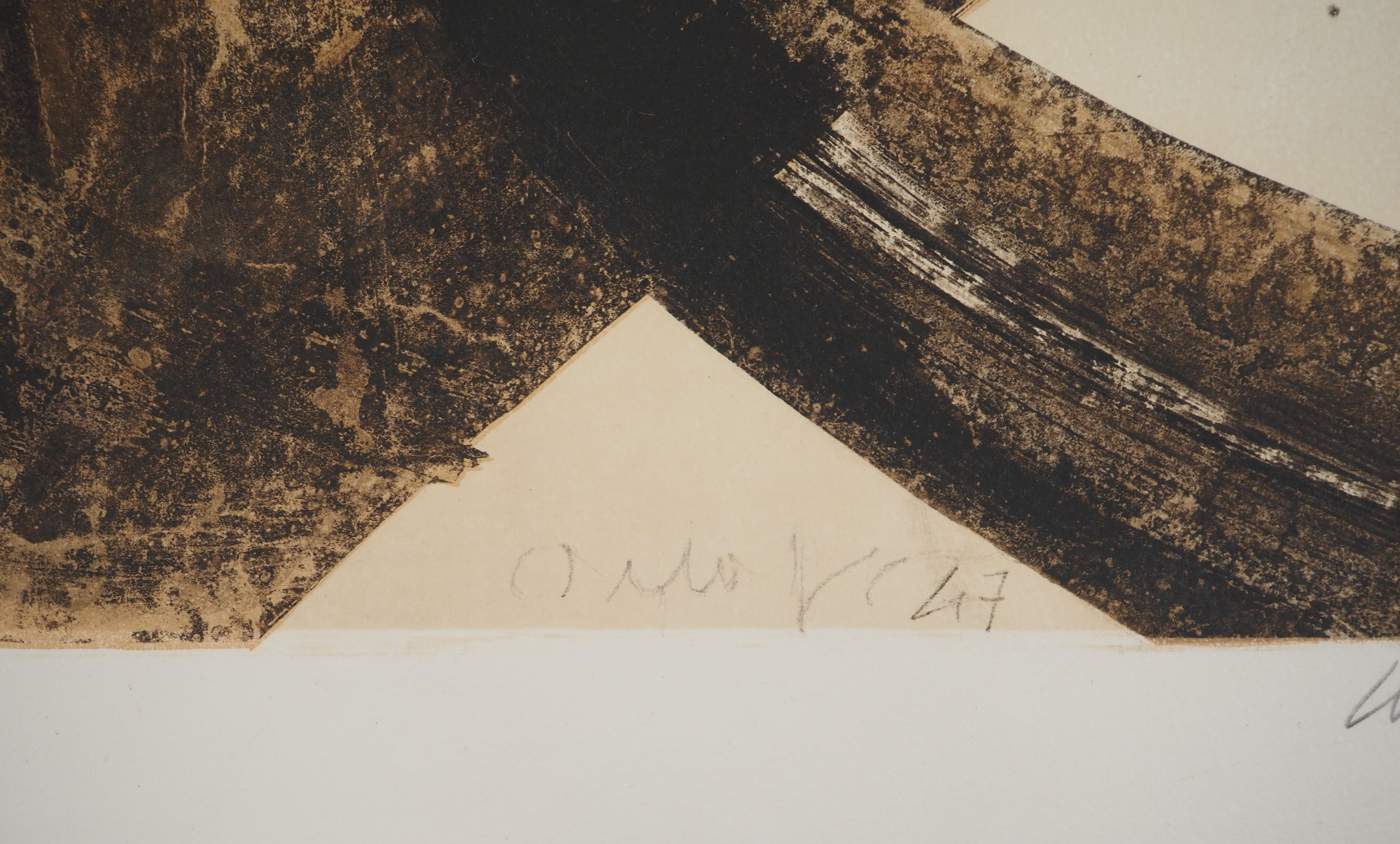 Tache de noix (Antagonismes) - Lithographie, signée et numérotée / 150 en vente 1