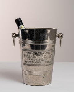 Cubitera para champán chapada en plata de Pierre Sparr, Francia, siglo XX
