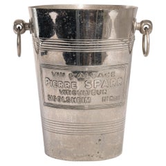 Cubitera para champán chapada en plata de Pierre Sparr, Francia, siglo XX