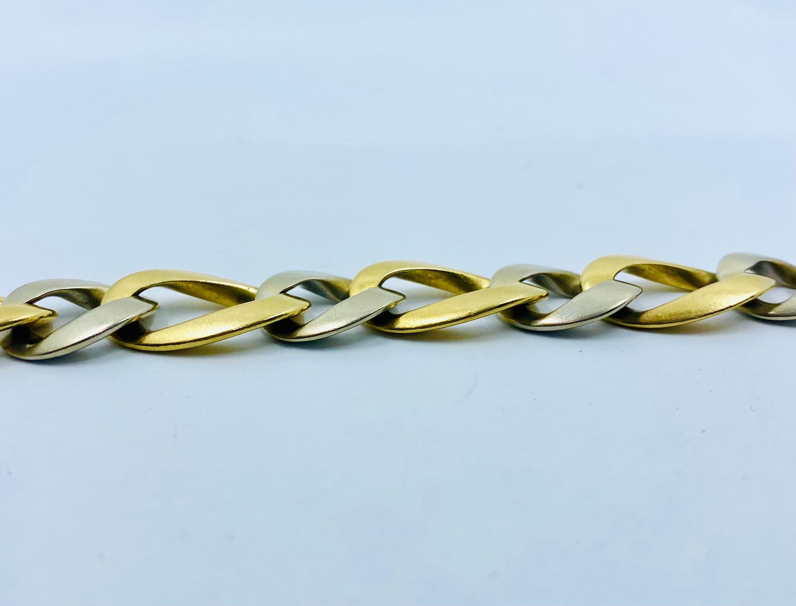 Pierre Sterlé Gold Link Bracelet In Excellent Condition For Sale In Beverly Hills, CA