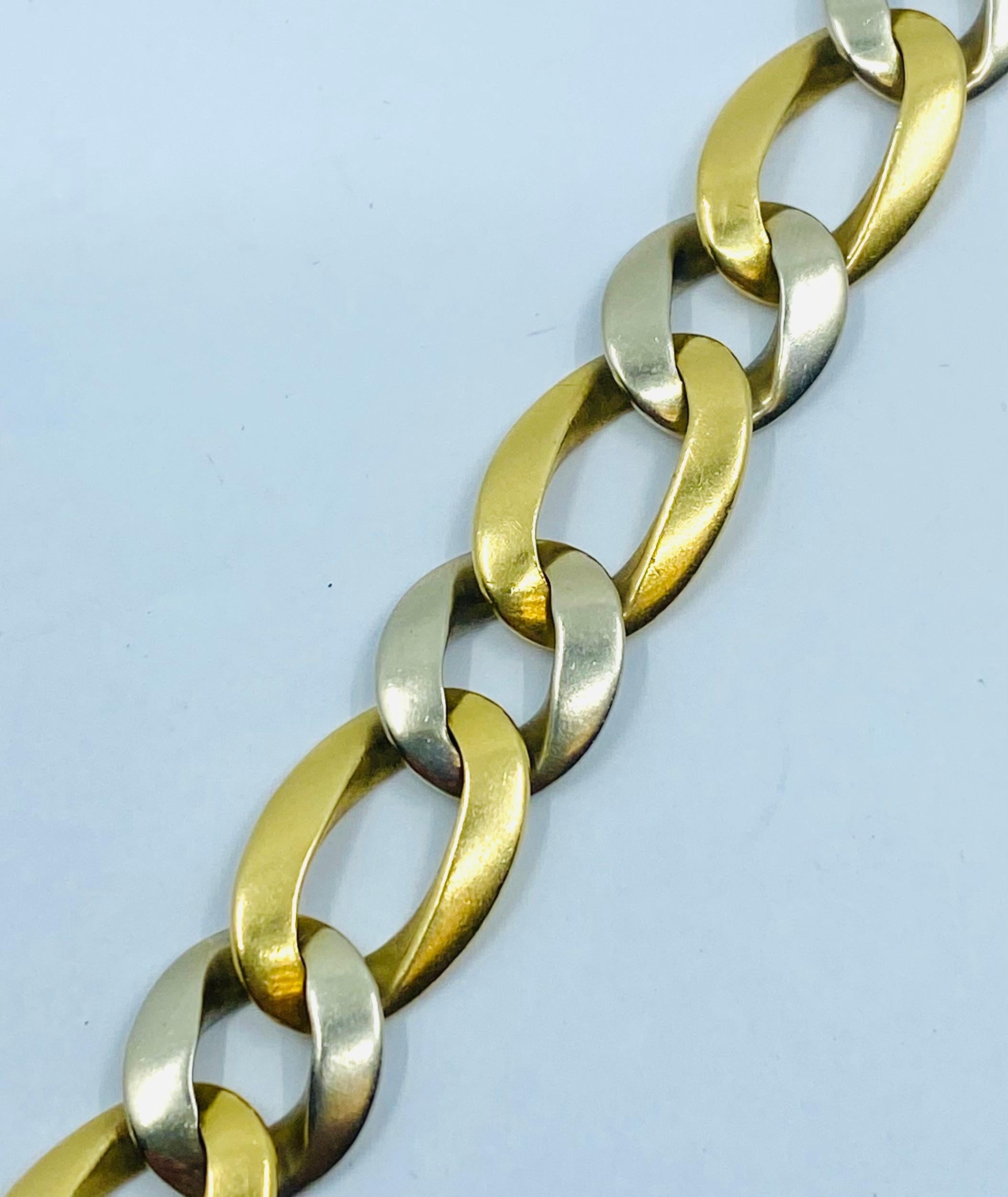 Women's or Men's Pierre Sterlé Gold Link Bracelet For Sale
