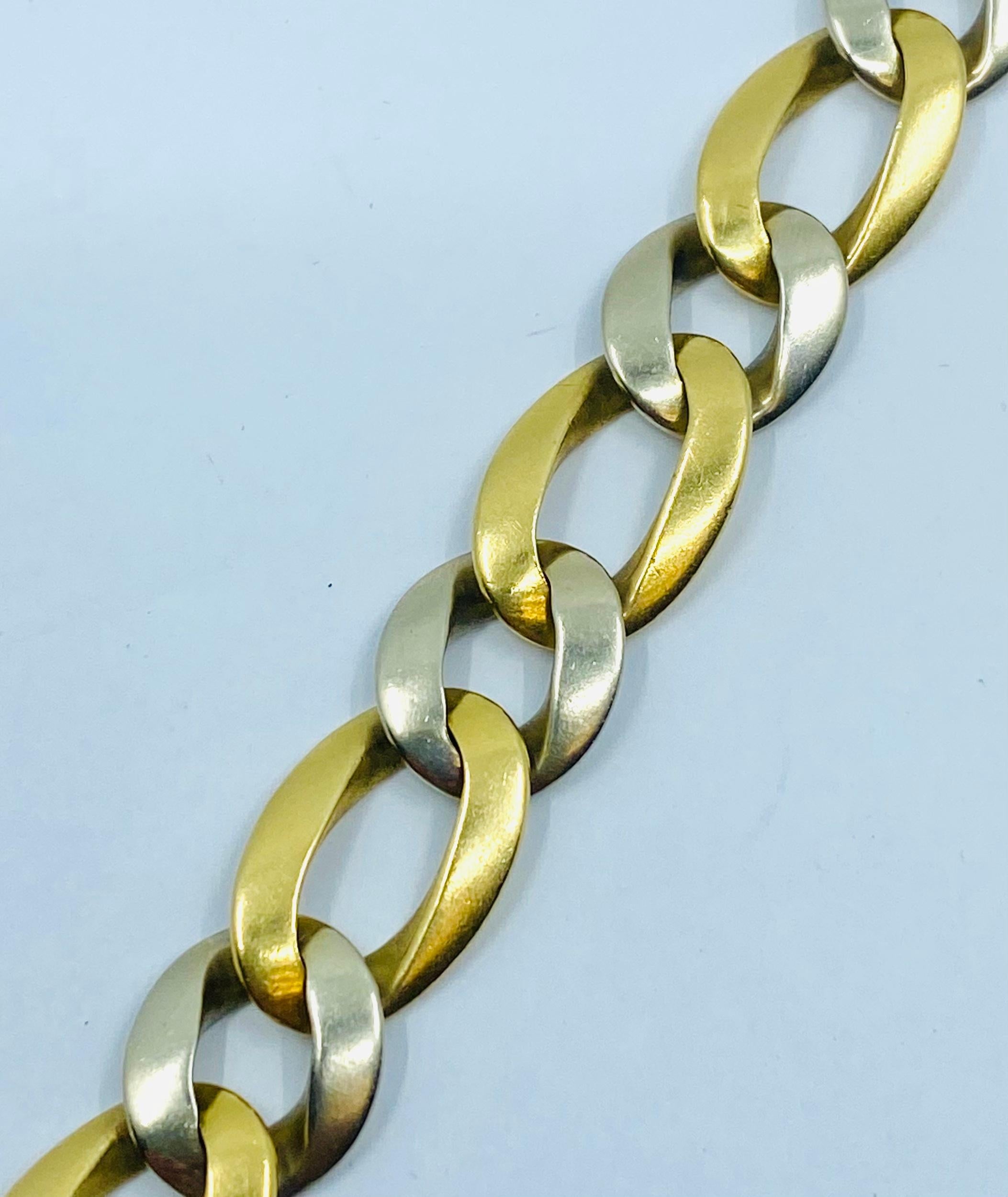 Pierre Sterlé Gold Link Bracelet In Excellent Condition In Beverly Hills, CA