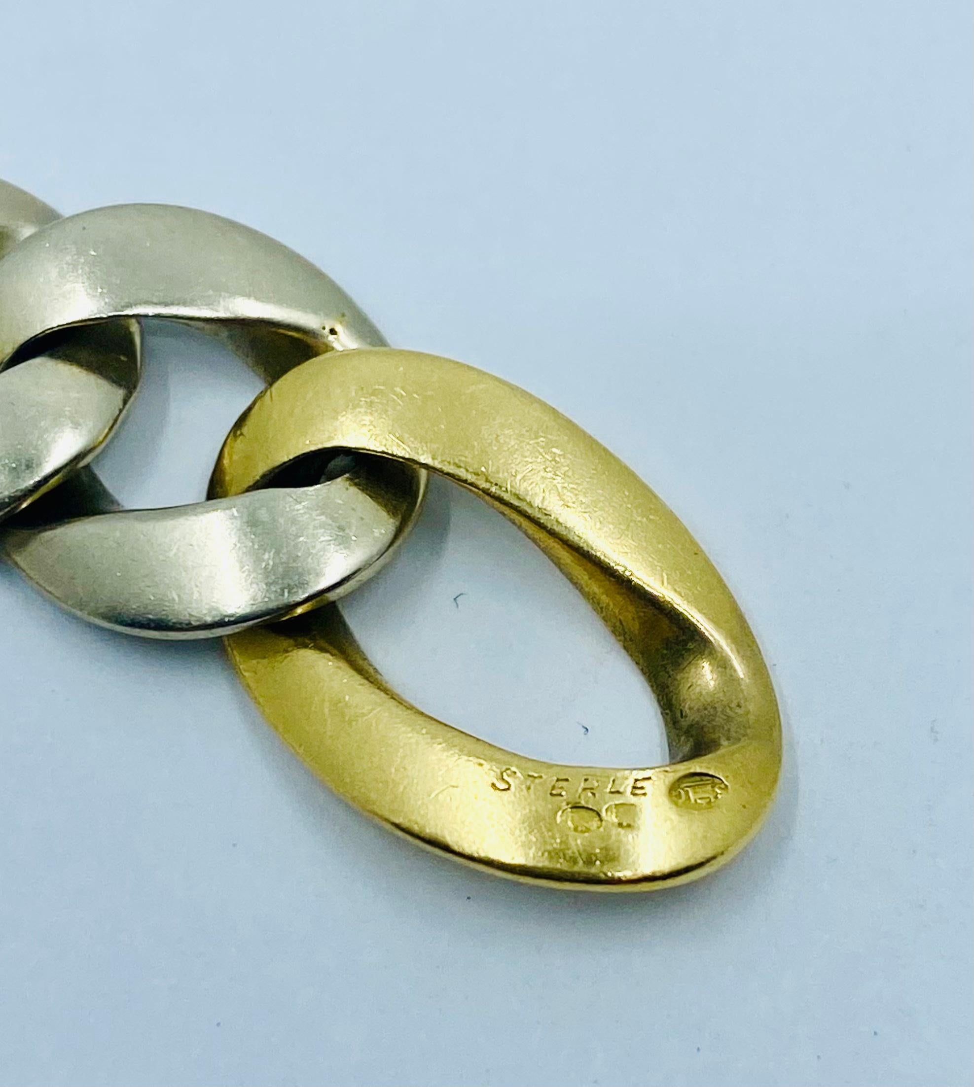 Pierre Sterlé Gold Link Bracelet 2