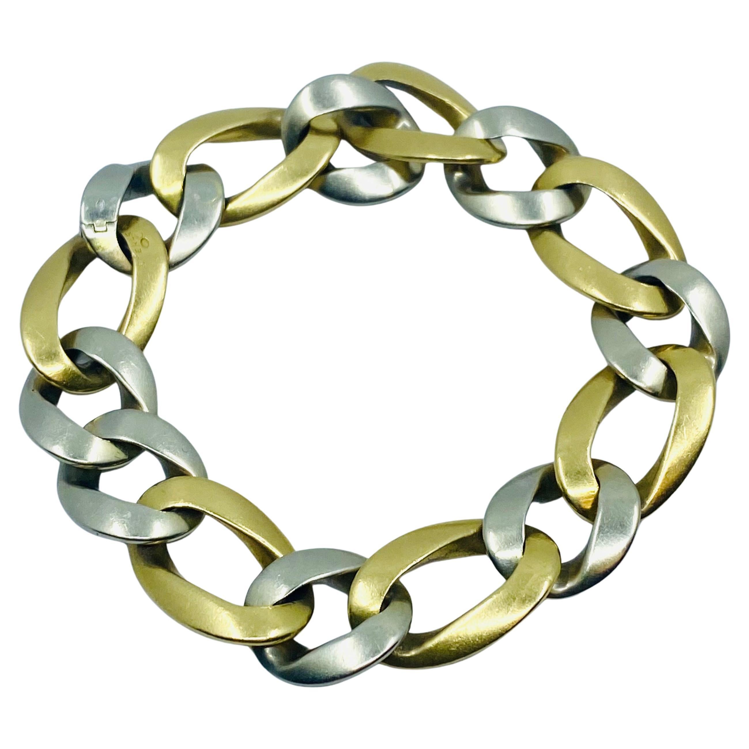 Pierre Sterlé Gold Link Bracelet For Sale