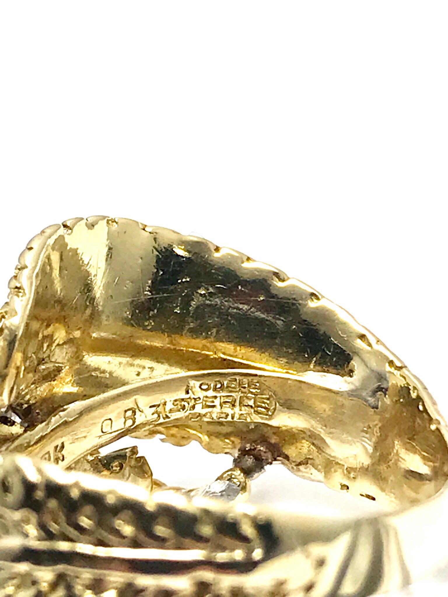Pierre Sterlé Round Diamond and 18 Karat Gold Fashion Ring 2